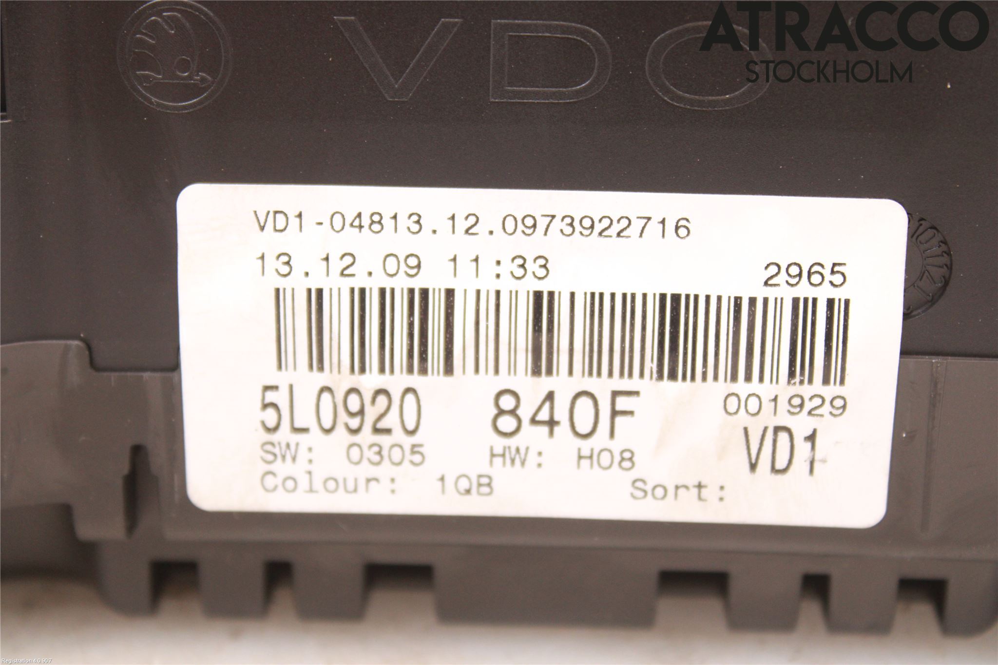 Skoda YETI Instr Kombinert