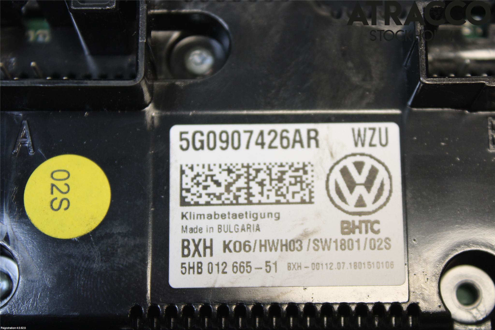 Volkswagen VW GOLF / E-GOLF VII 13-20 Varme Ac Betjening-Display