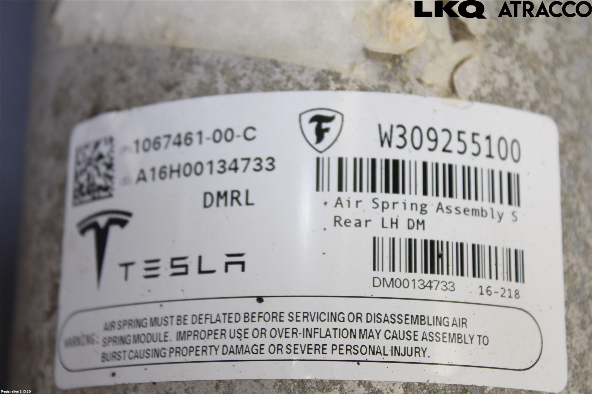 Tesla MODEL S 13- Fjærbein Bak Venstre