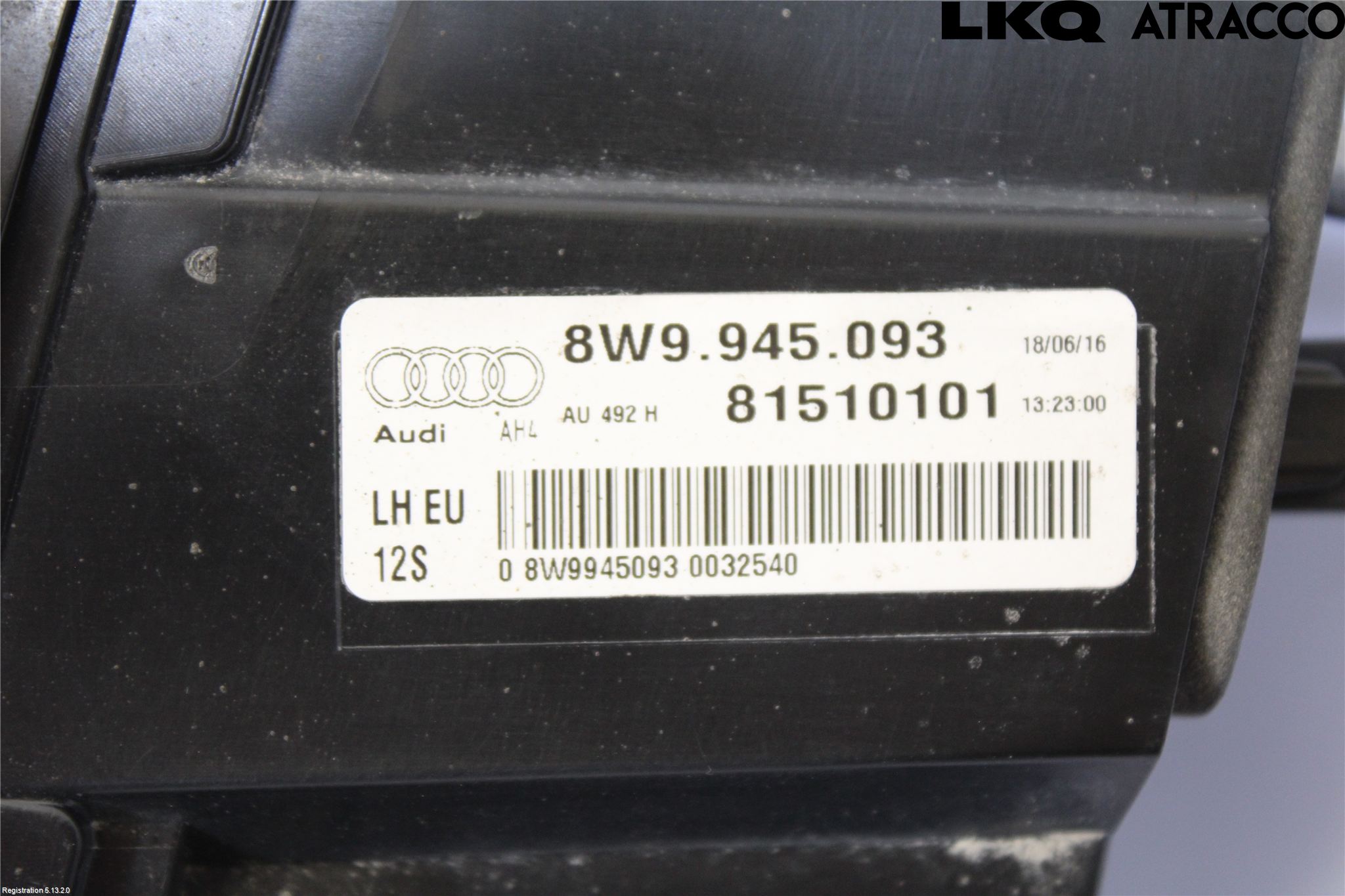 Audi A4/S4 B9 16-19 Baklykt Venstre  På Luke(Indre