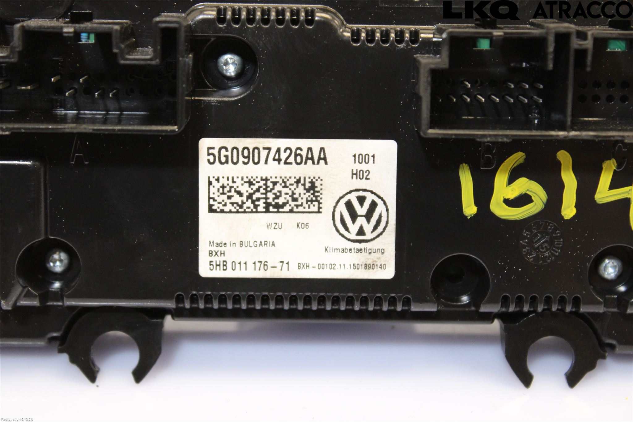 Volkswagen VW GOLF / E-GOLF VII 13-20 Varmeapparat Panel(Regulering)