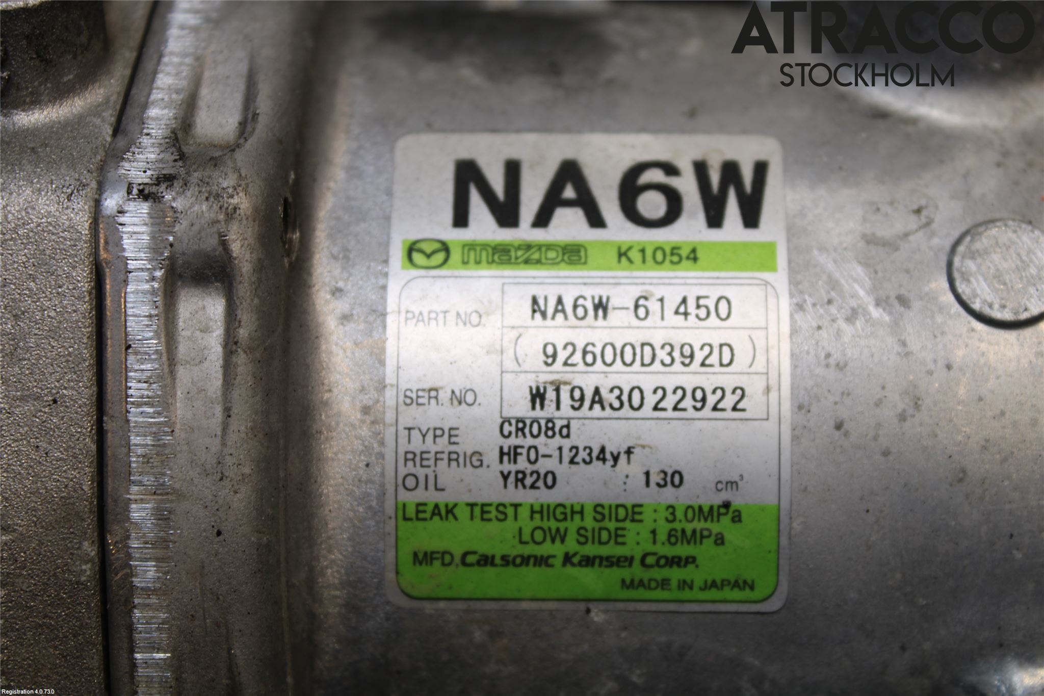 Mazda MX-5 IV (ND/ND2/ND3) MIATA 15- Varme Ac Kompressor
