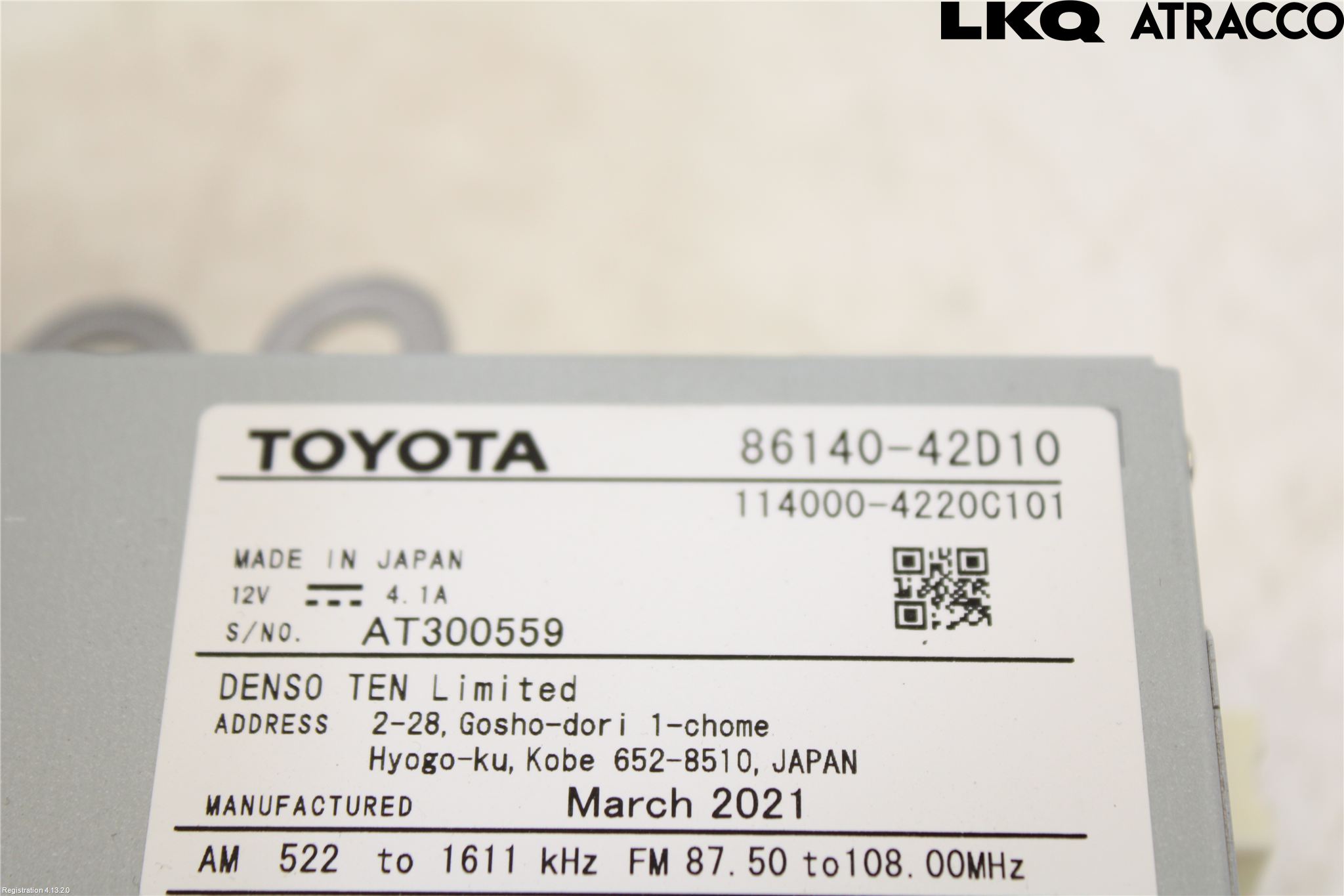 Toyota RAV4 19- Stereo Radio Med Cd