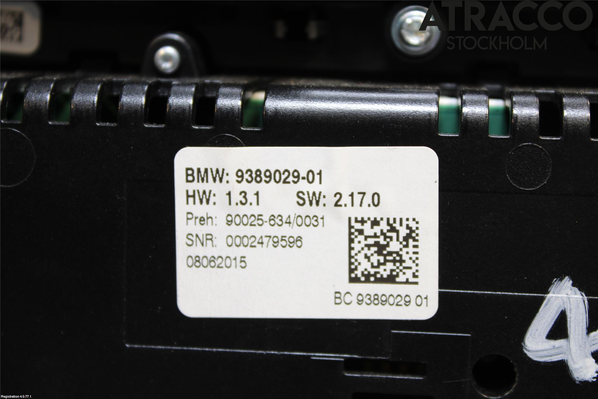 BMW 5 F10/F11/F18 09-17 Varme Ac Betjening-Display