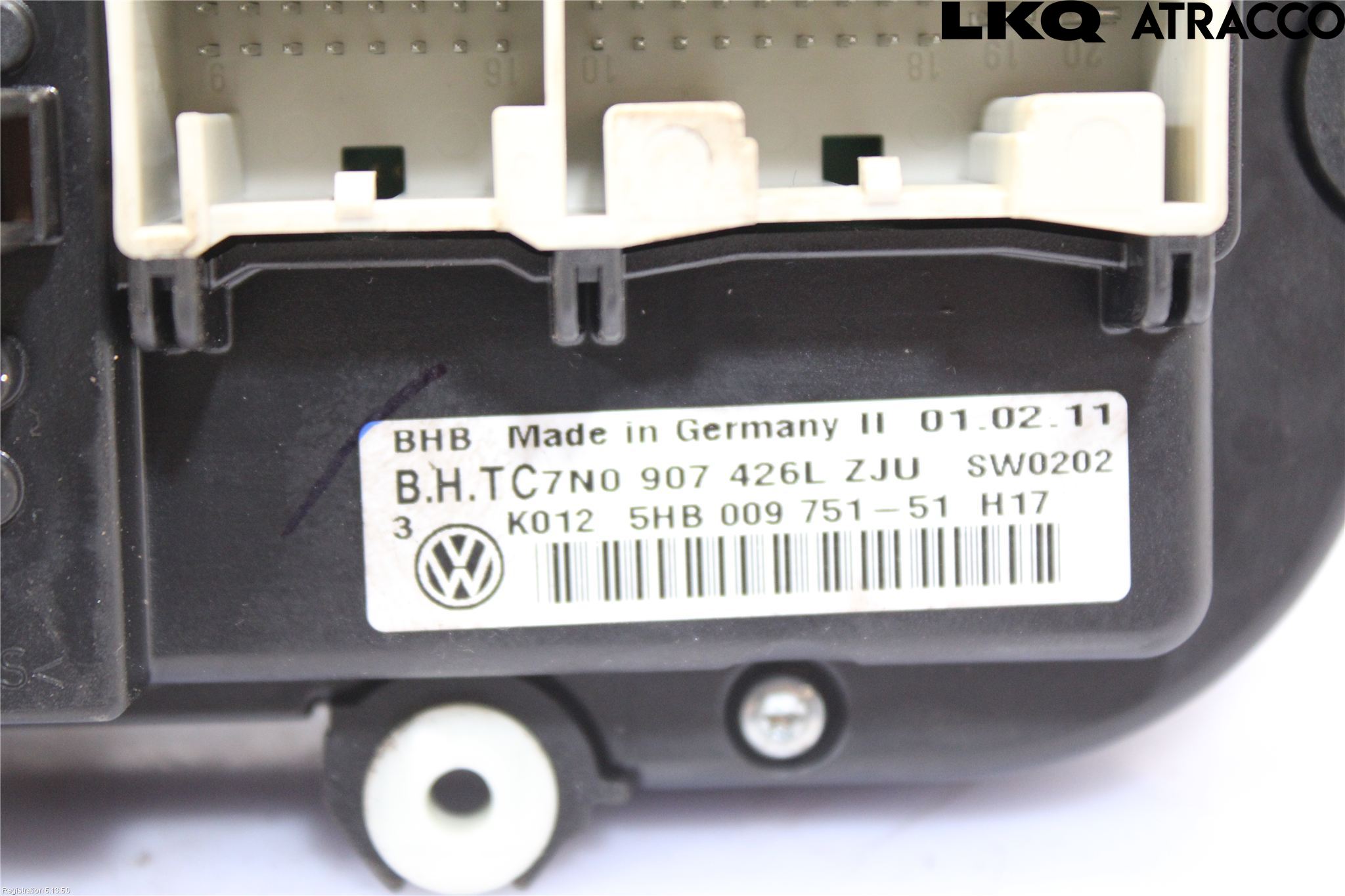 Volkswagen VW GOLF VI 09-13 Varme Ac Betjening-Display