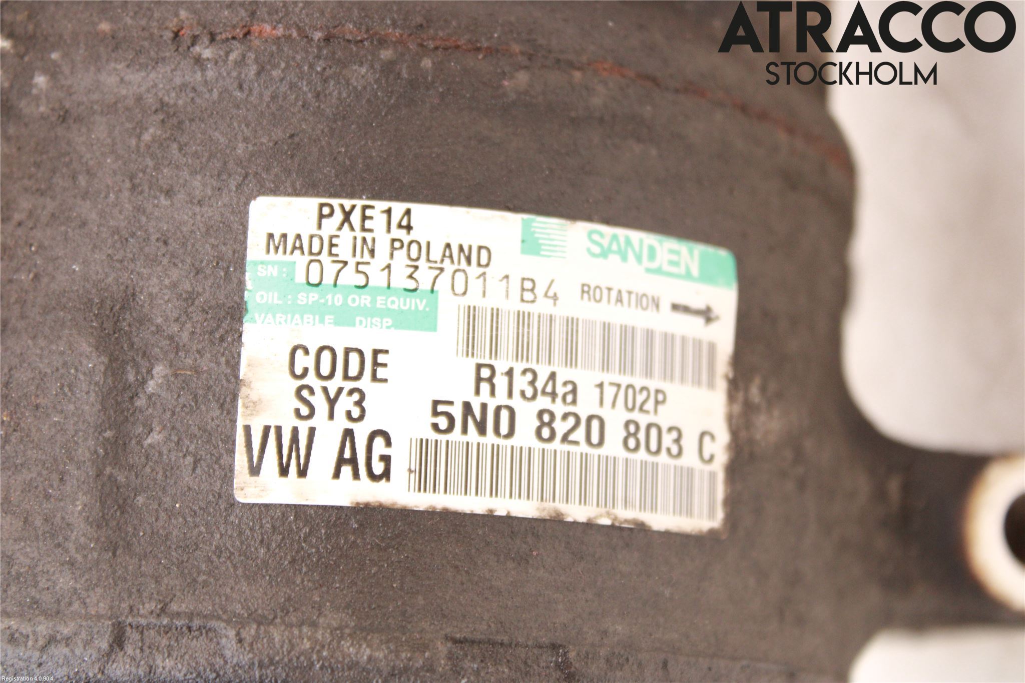 Skoda FABIA 07-14 Varme Ac Kompressor