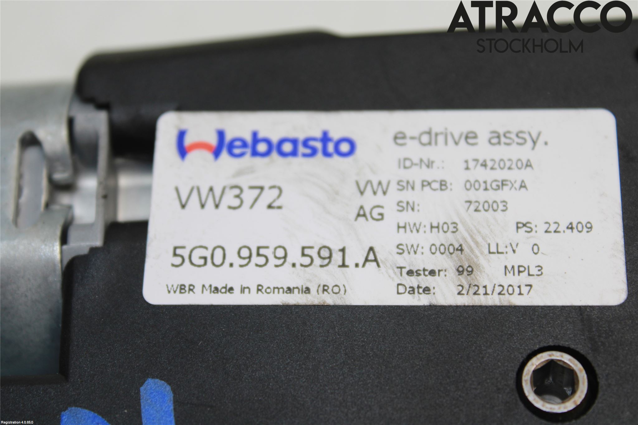 Volkswagen VW GOLF / E-GOLF VII 13-20 Takluke Motor