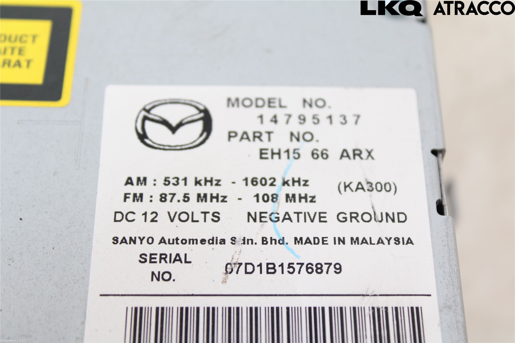 Mazda CX-7 Stereo Radio Med Cd
