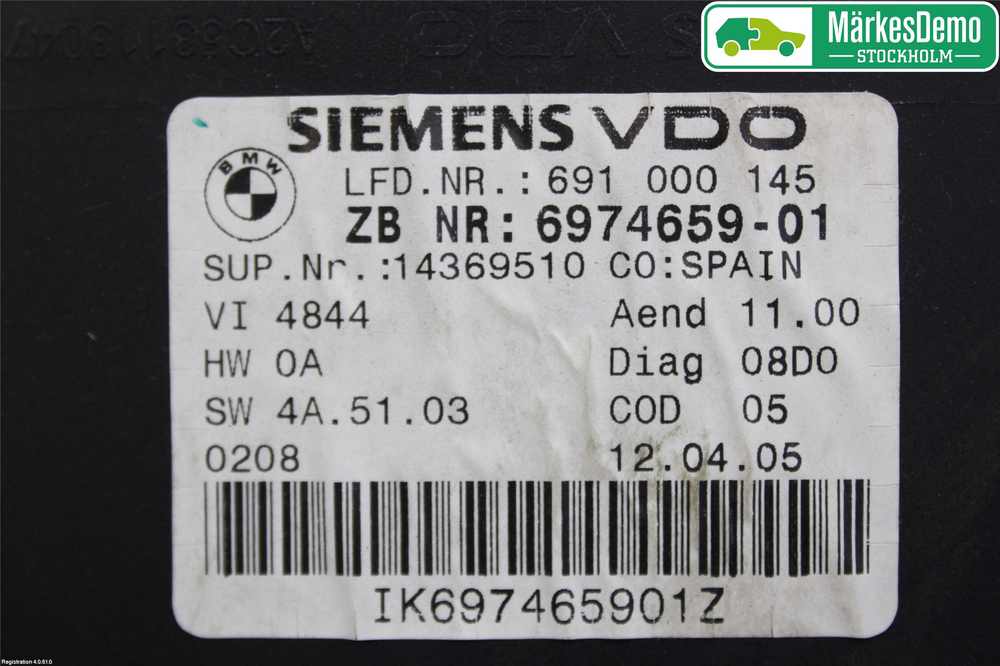 BMW 3 E90/91 SED/TOU 05-12 Instr Kombinert