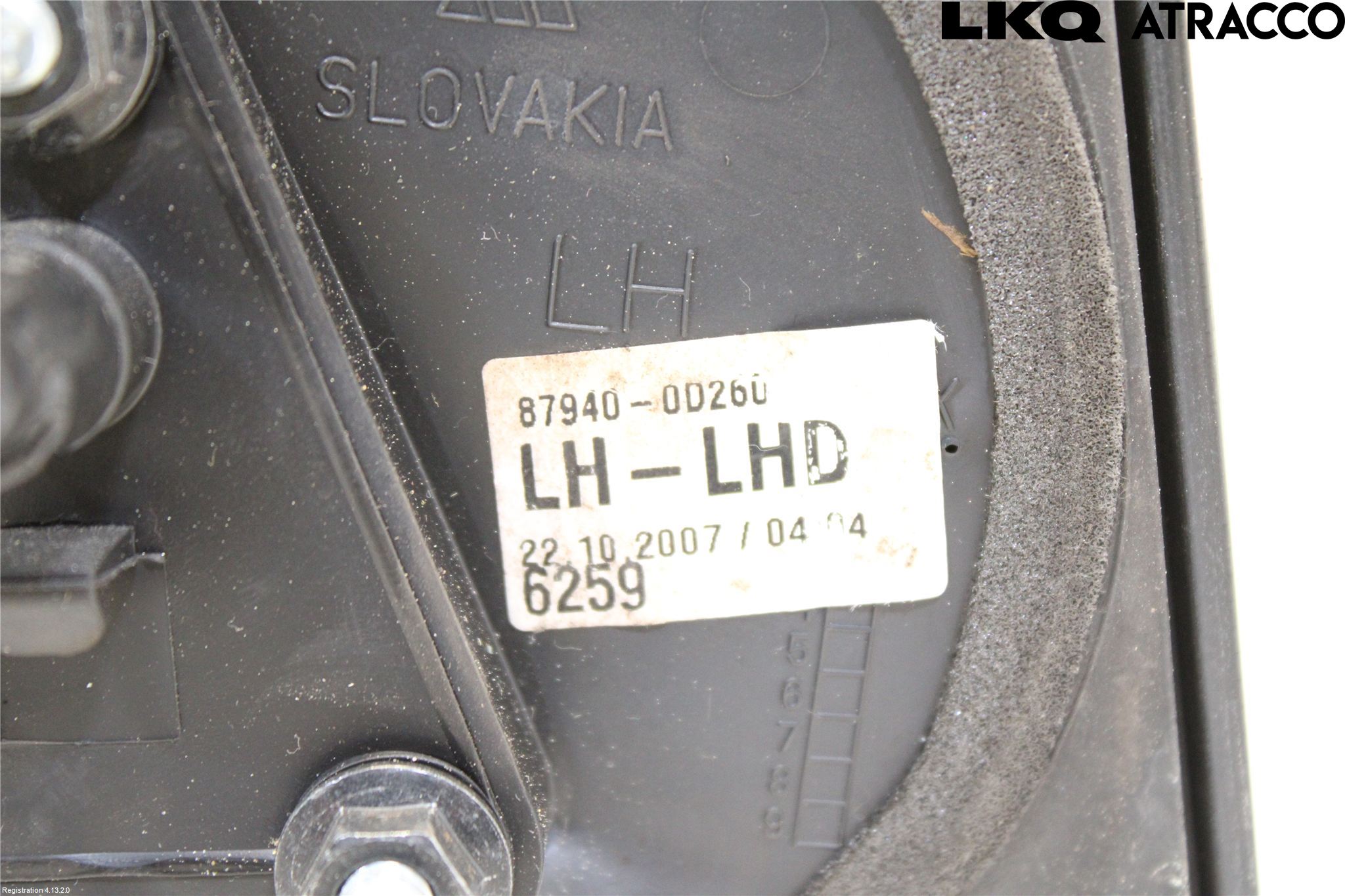 Toyota YARIS XP90 06-11 Speil V M-El Justering