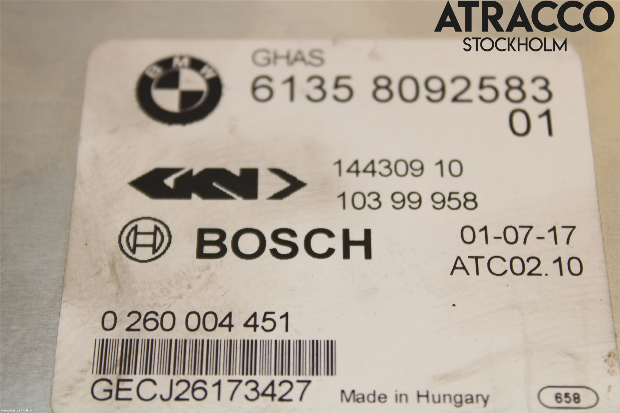 BMW 3 F30/F31/F80 12-19 Styreenhet Øvrig