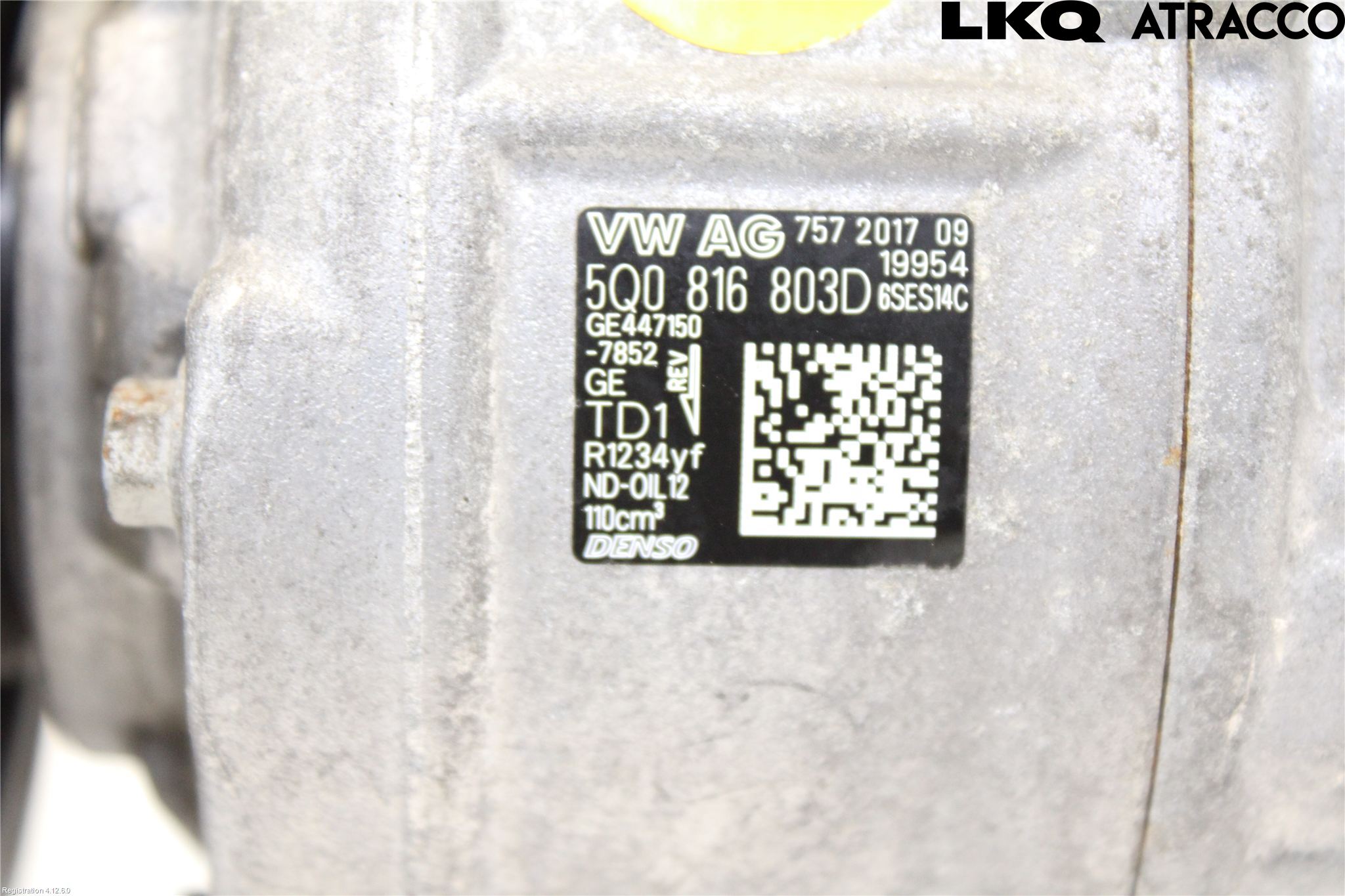 Volkswagen VW GOLF / E-GOLF VII 13-20 Varme Ac Kompressor