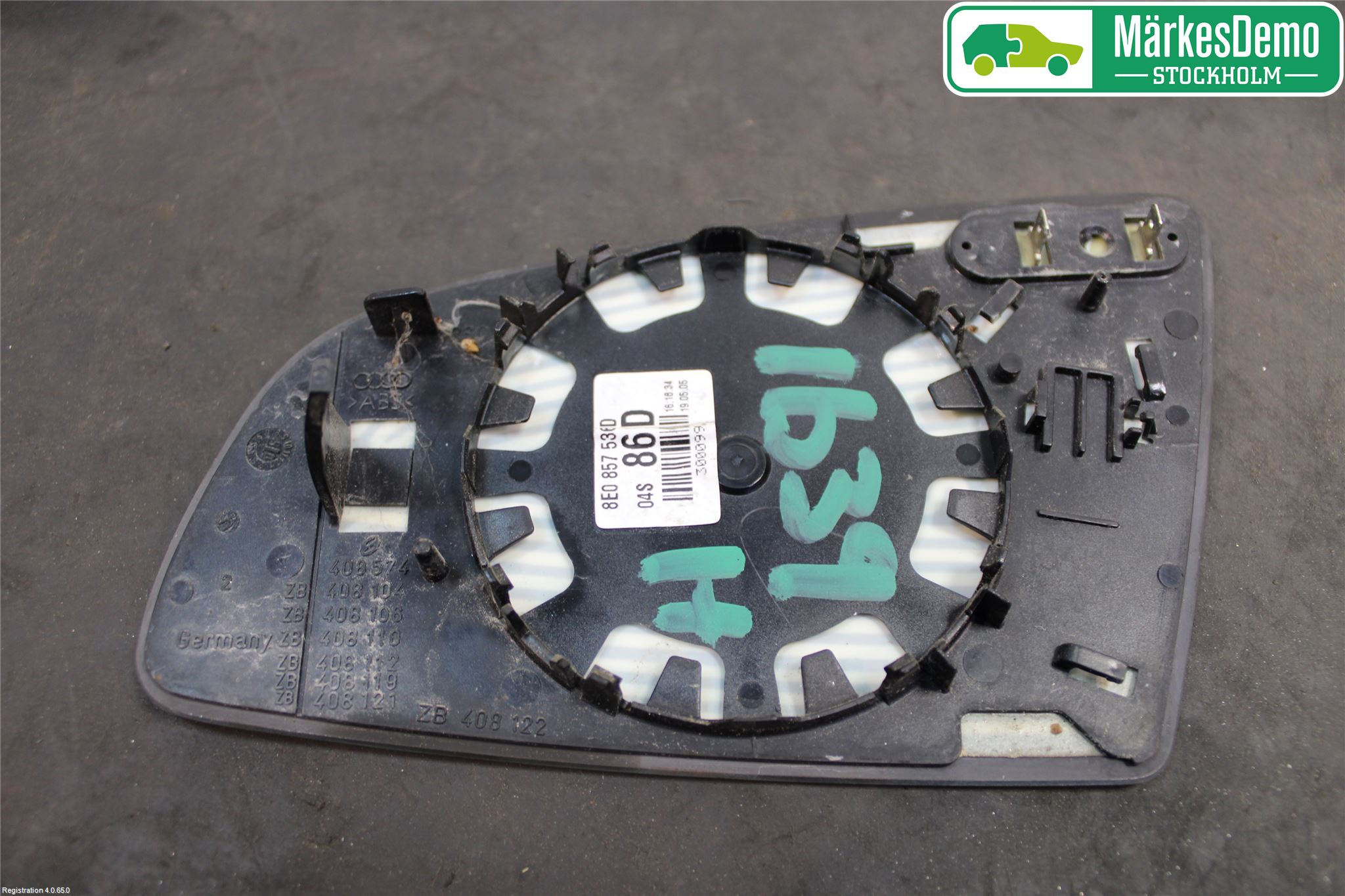 Audi A4/S4 05-07 Speil Glass H