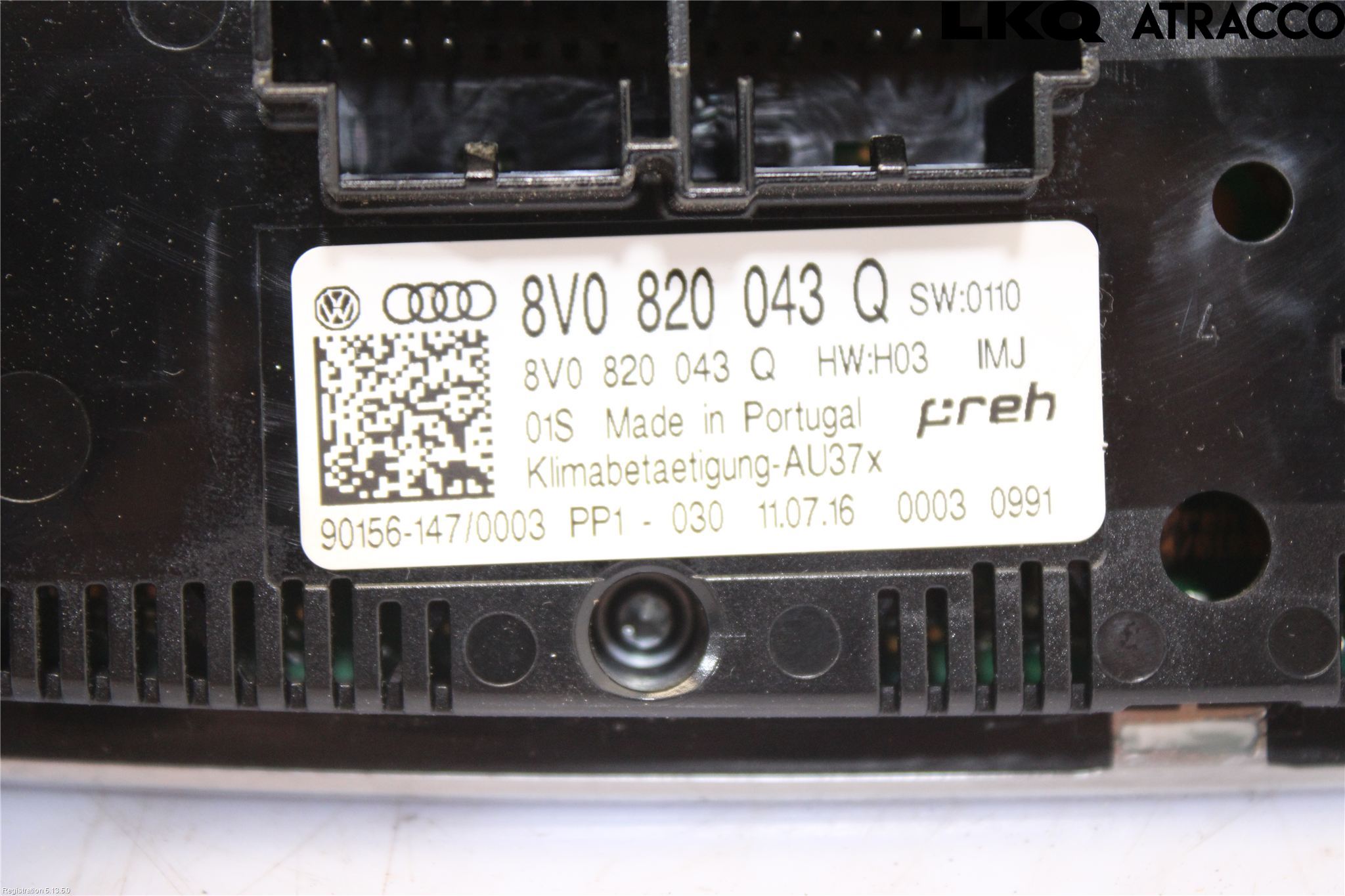 Audi A3/S3 8V 13-20 Varme Ac Betjening-Display