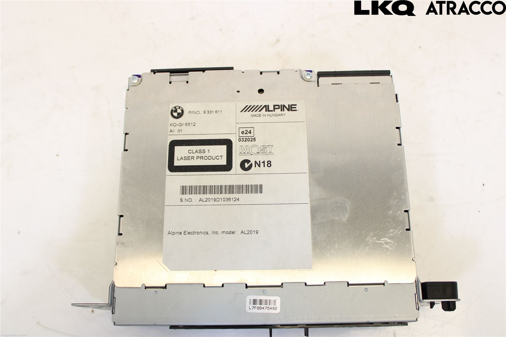 BMW 5 F10/F11/F18 09-17 Stereo Radio Med Cd