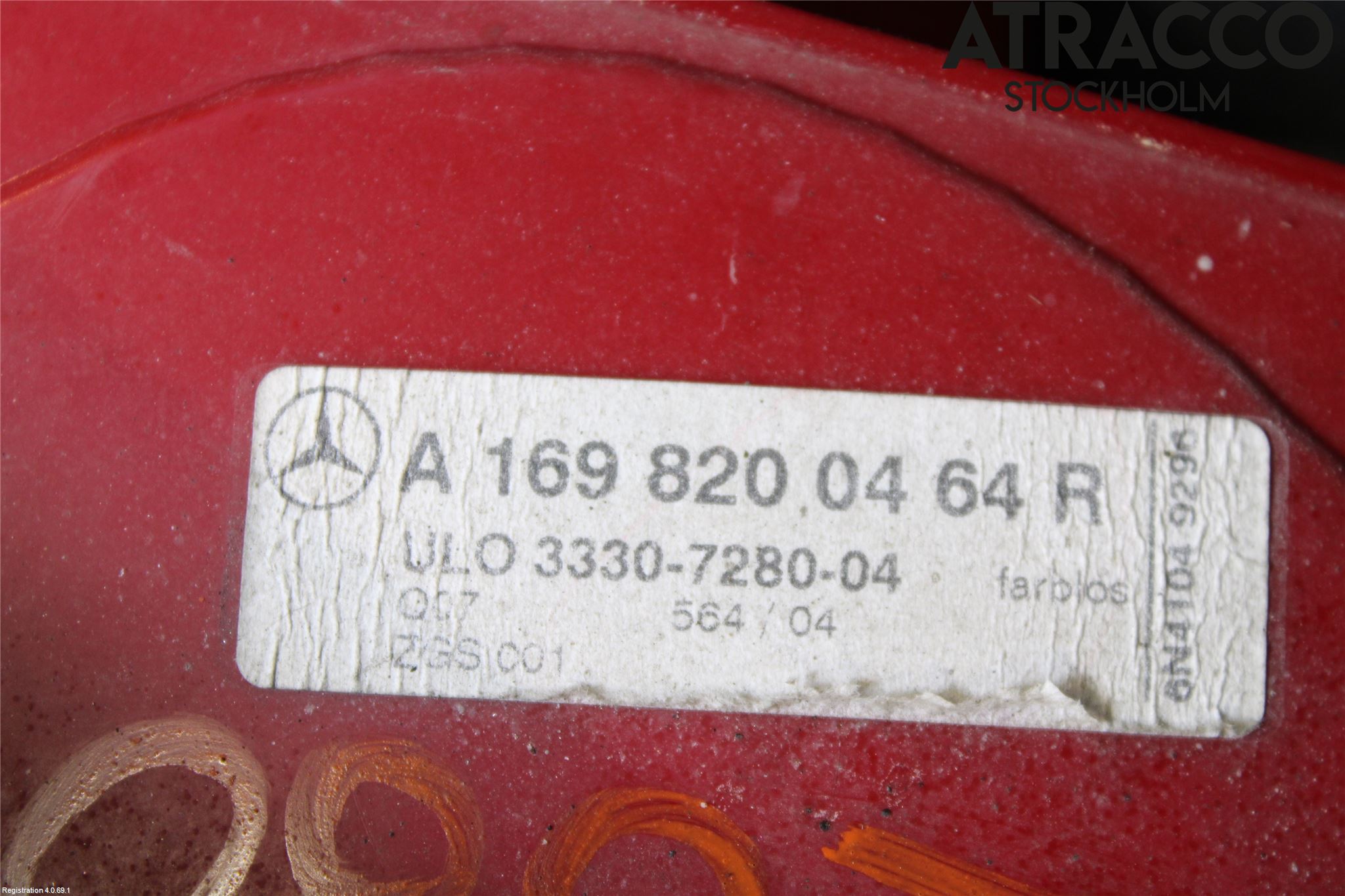 Mercedes-Benz MB A-KLASS (W169) 04-12 Baklykt Høyre