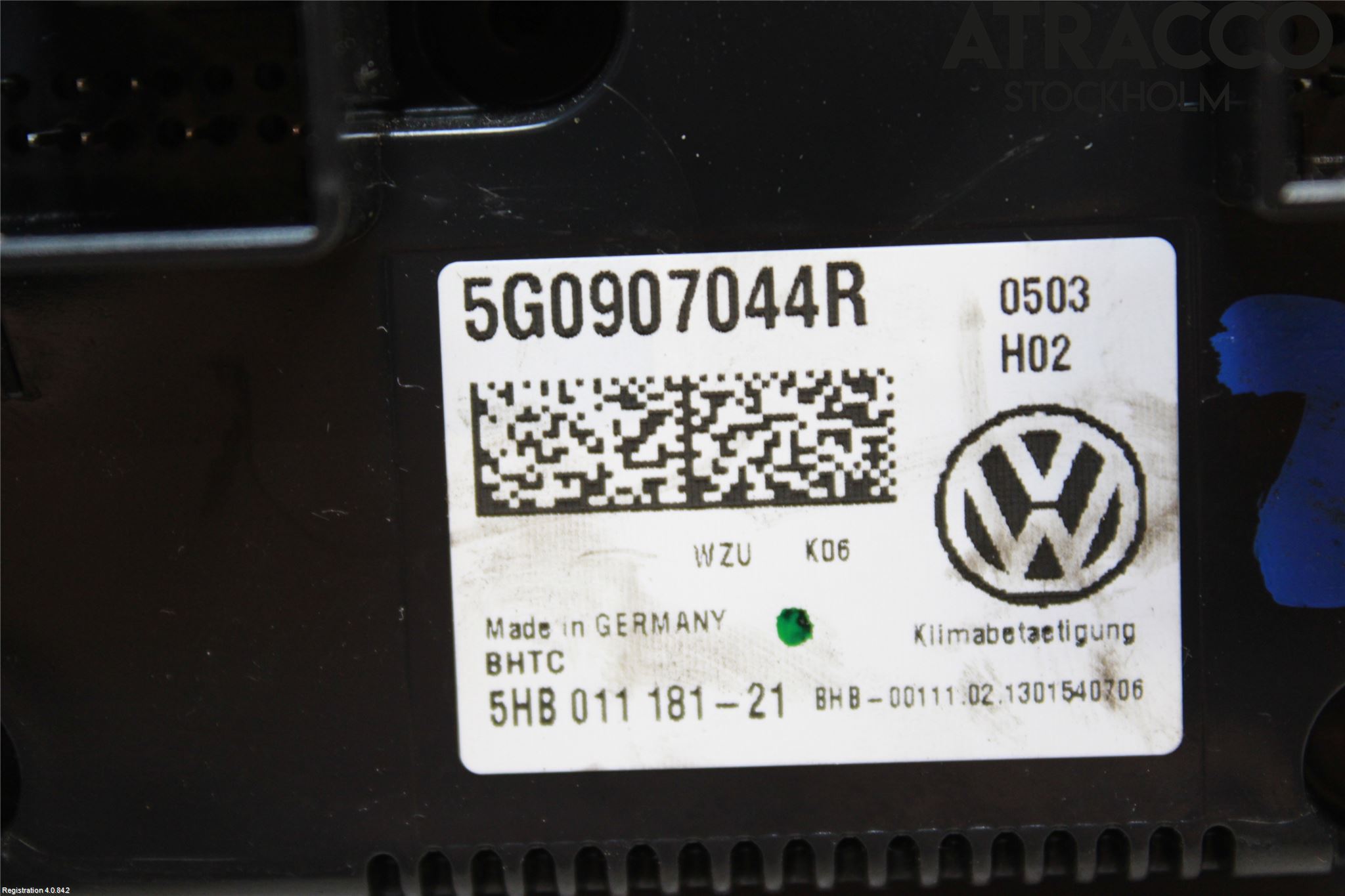 Volkswagen VW GOLF / E-GOLF VII 13-20 Varme Ac Betjening-Display