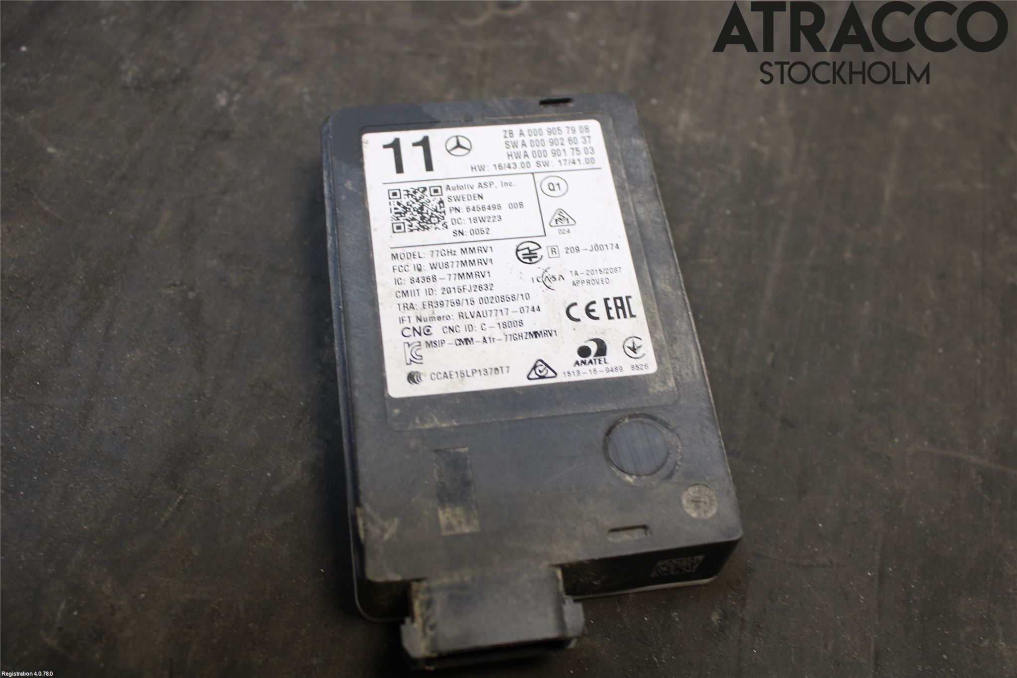 Mercedes-Benz MB E-KLASS (W213) 16-23 Sensor Kollisjonsbeskyttelse
