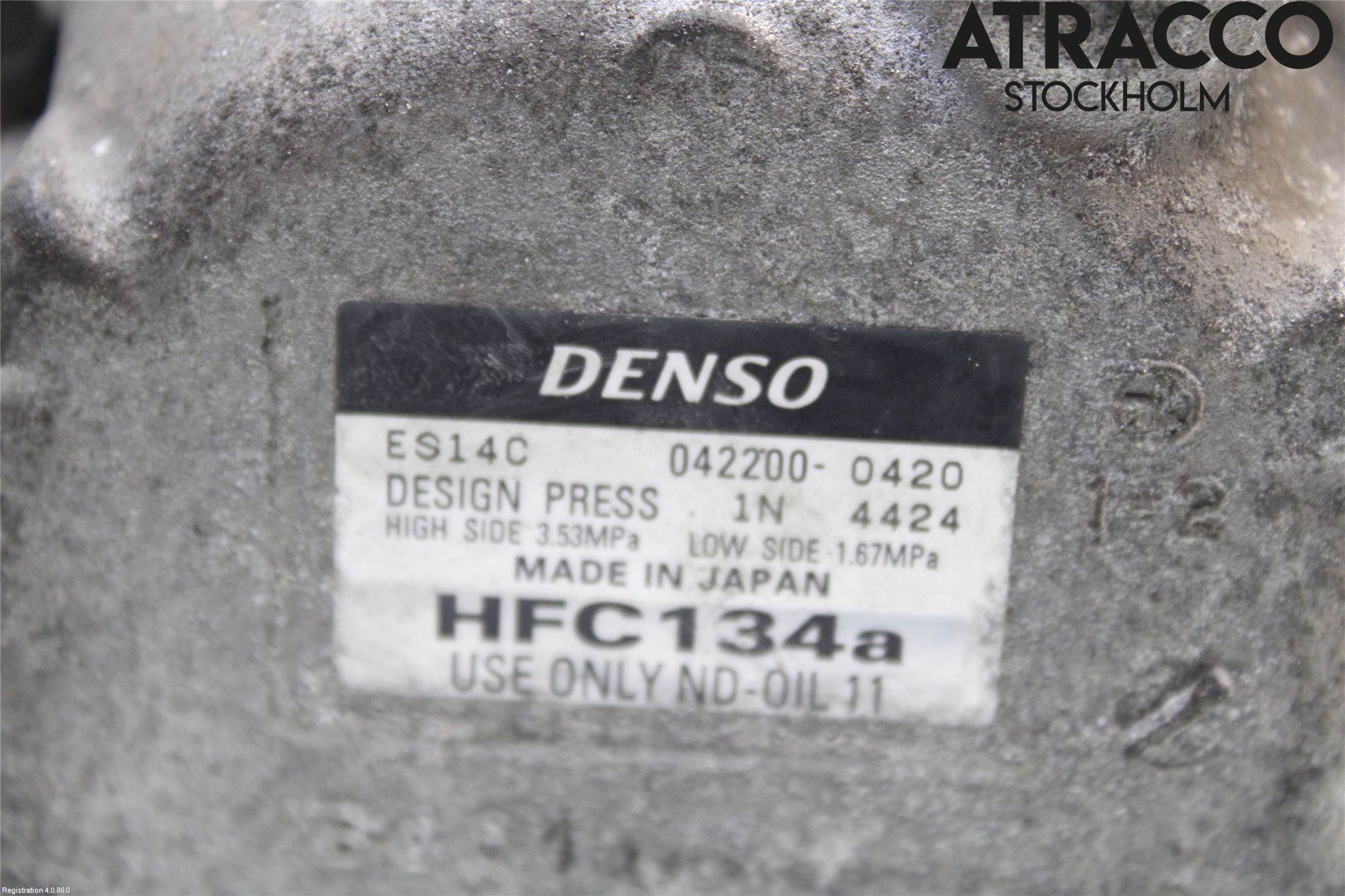 Toyota PRIUS ZVW30 09-20 Varme Ac Kompressor