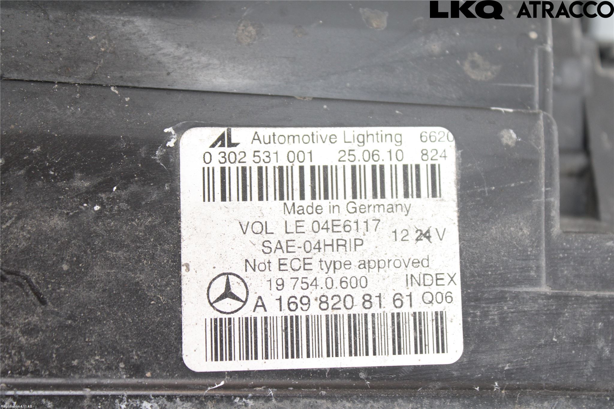 Mercedes-Benz MB B-KLASS (W245) 05-12 Frontlykt Venstre