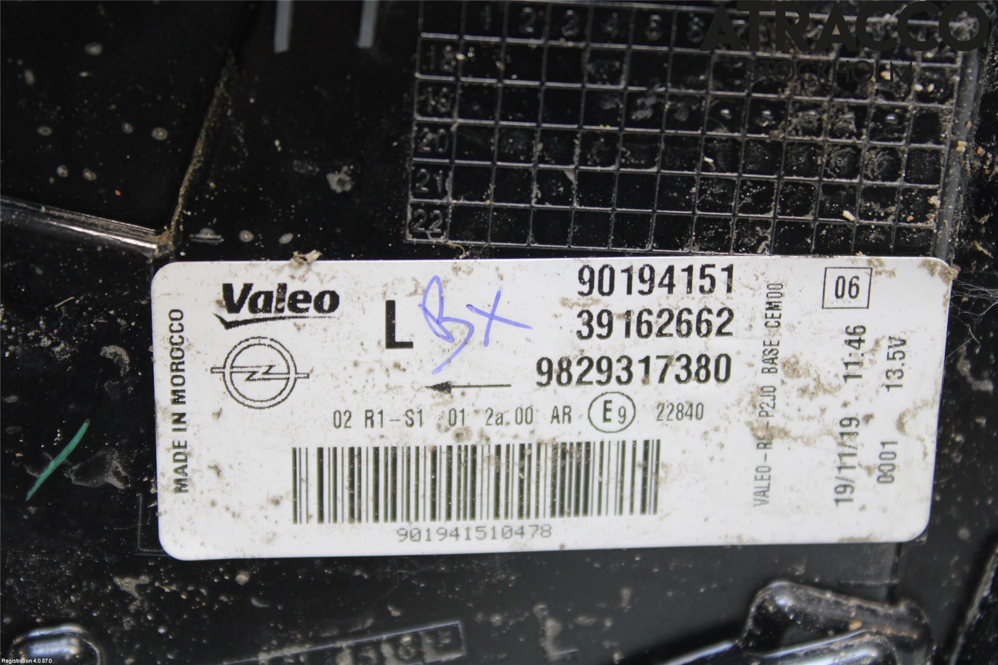 Opel CORSA F, CORSA-E 20- Baklykt Venstre