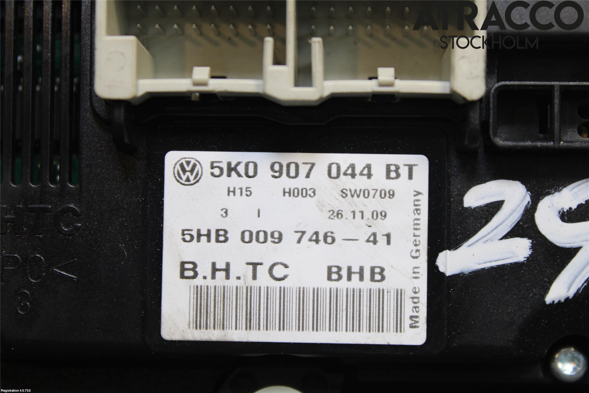 Volkswagen VW TIGUAN 07-16 Varme Ac Betjening-Display