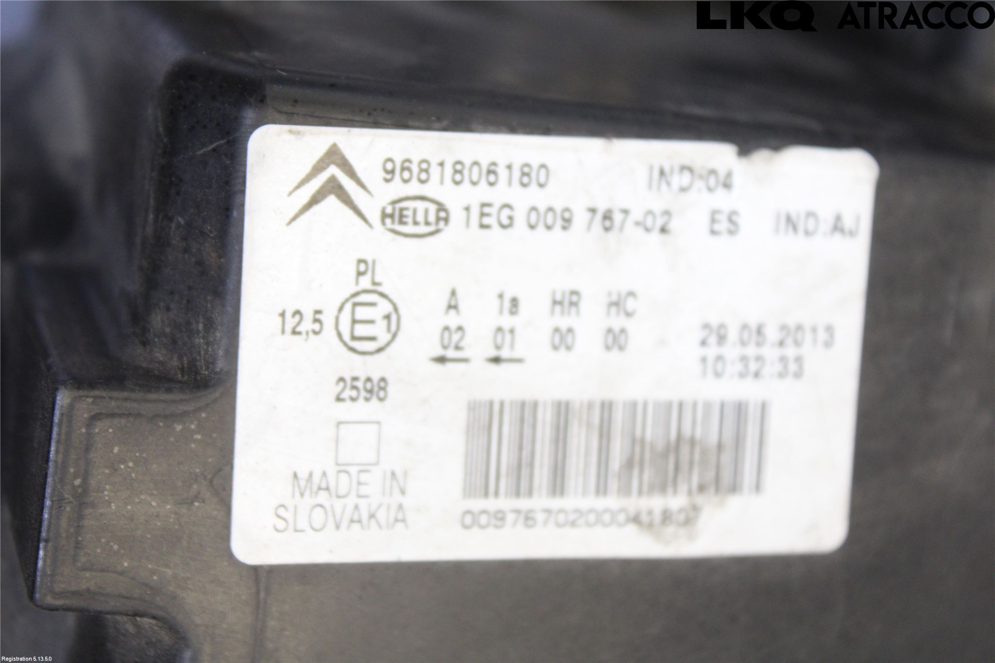 Citroen C3 PICASSO Frontlykt Høyre