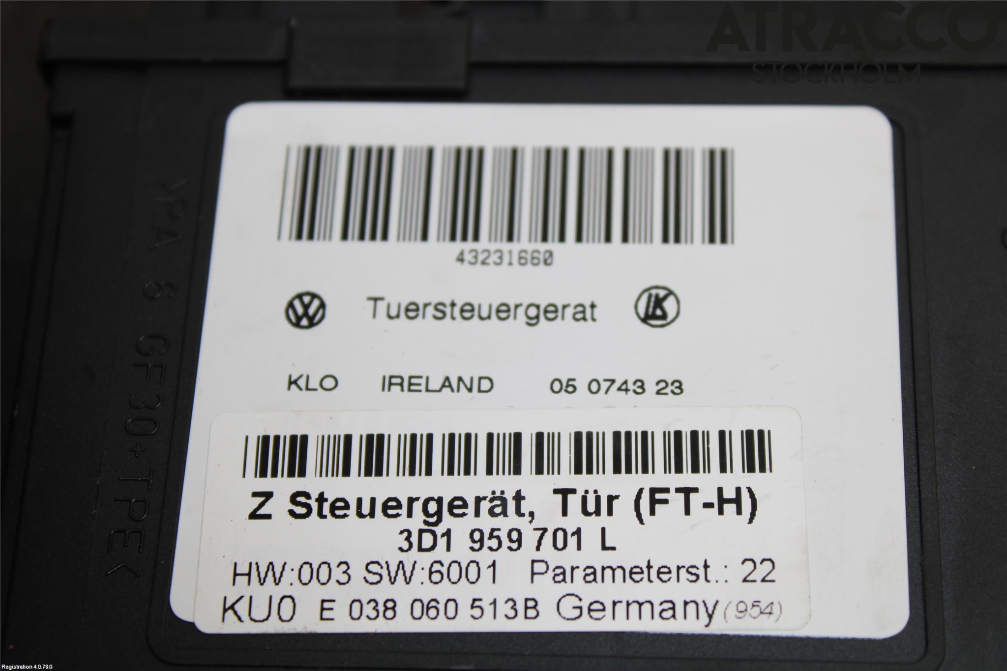Volkswagen VW PHAETON Vindusheismotor