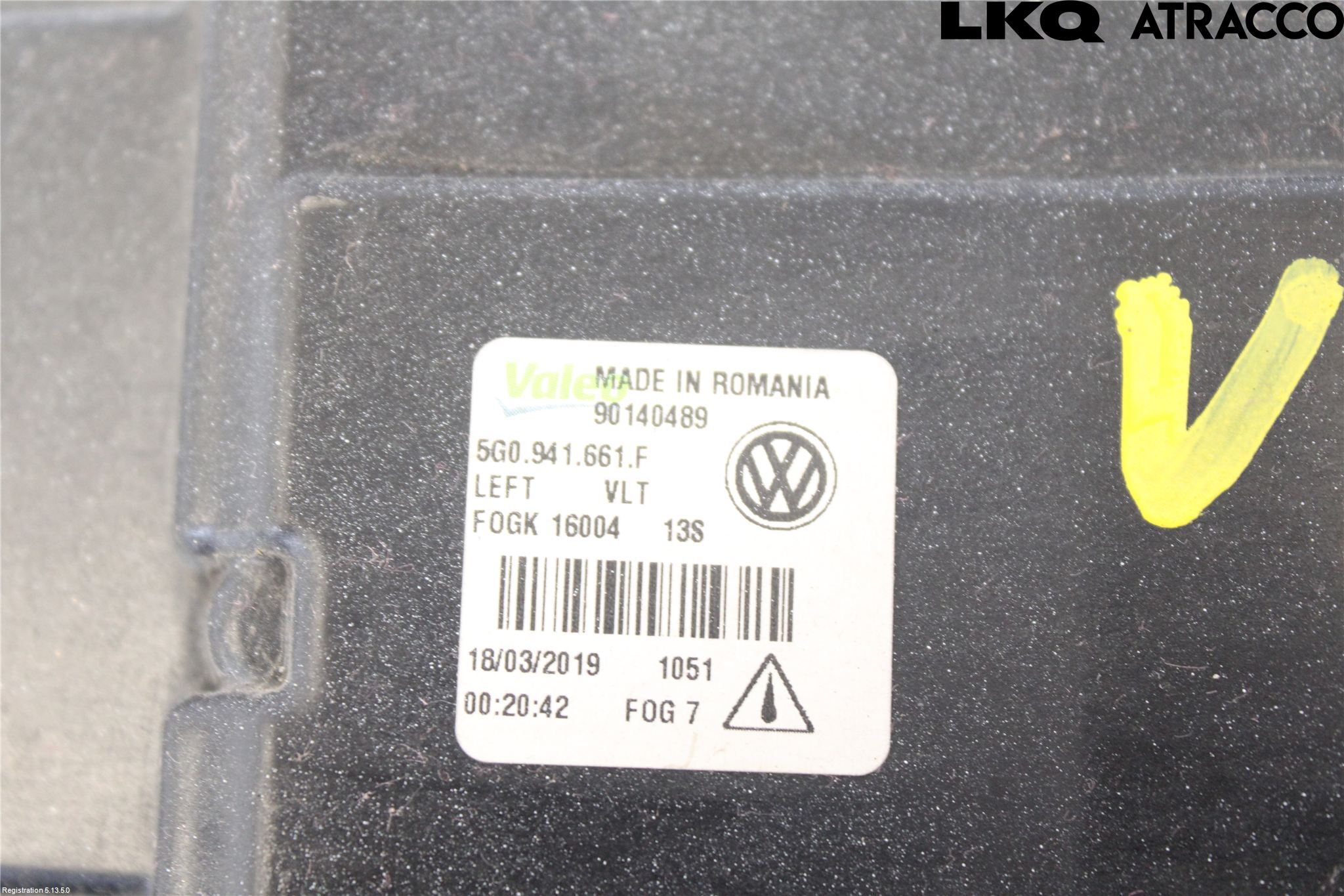 Volkswagen VW GOLF / E-GOLF VII 13-20 Frontlykt-Kurve-Tåkelys