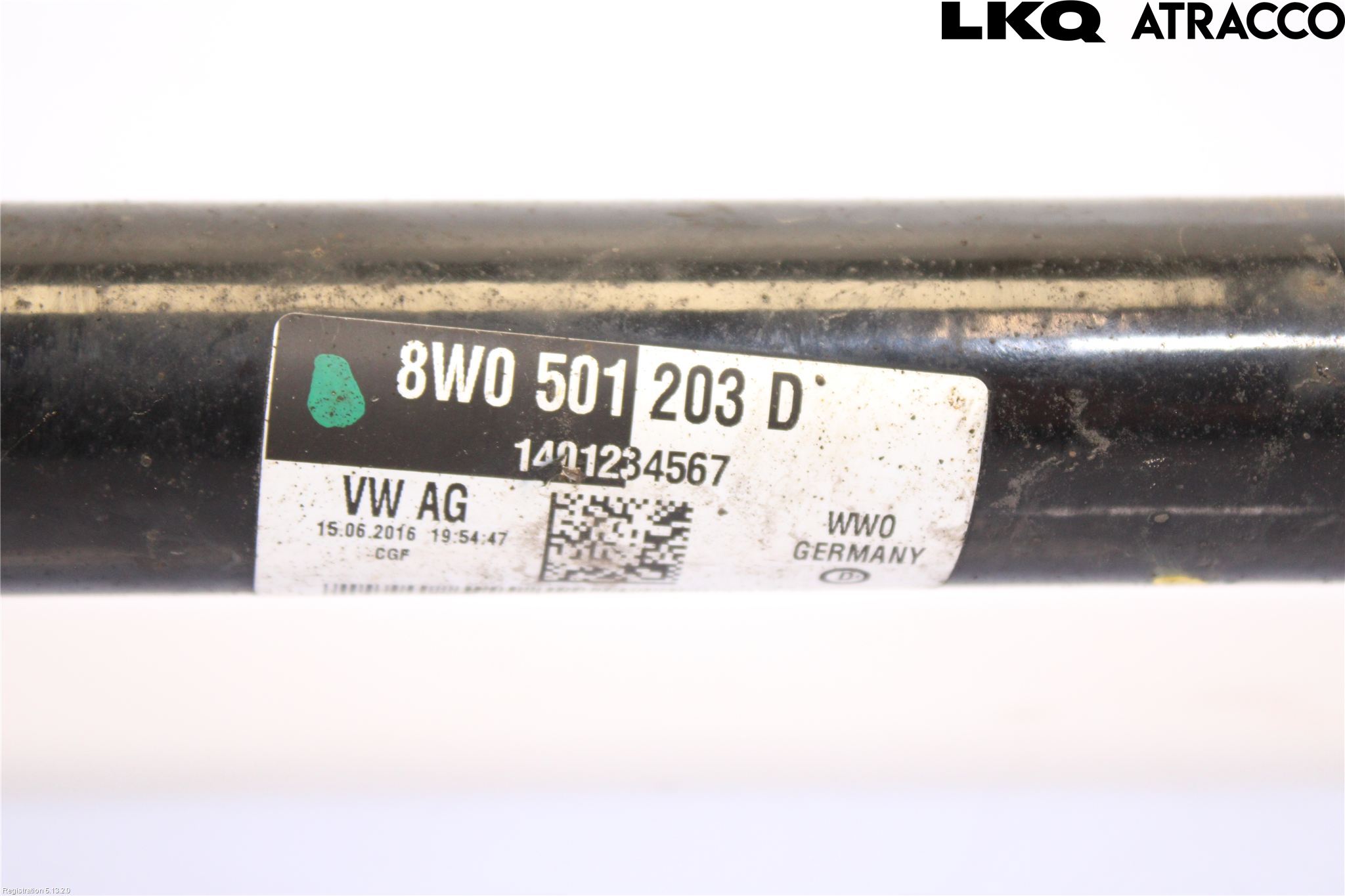 Audi A4/S4 B9 16-19 Drivaksel Bak Kompl Venstre