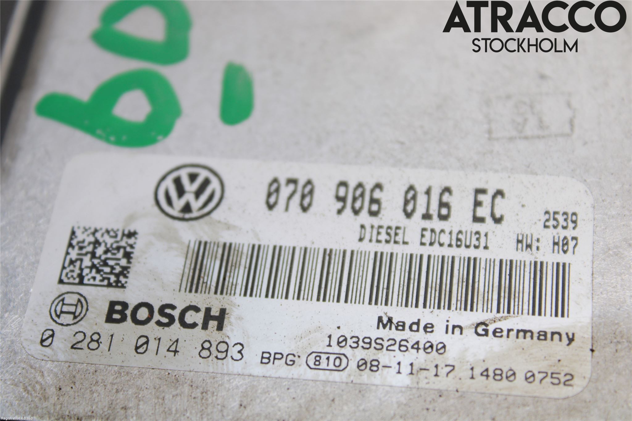 Volkswagen VW TRANSP/CARAVELLE (T5) 04-15 Styreenhet Dieselpumpe