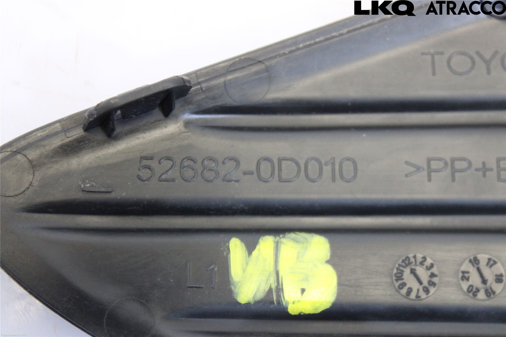 Toyota YARIS XP130 15-20 Støtfanger Bak Hjørne Venstre