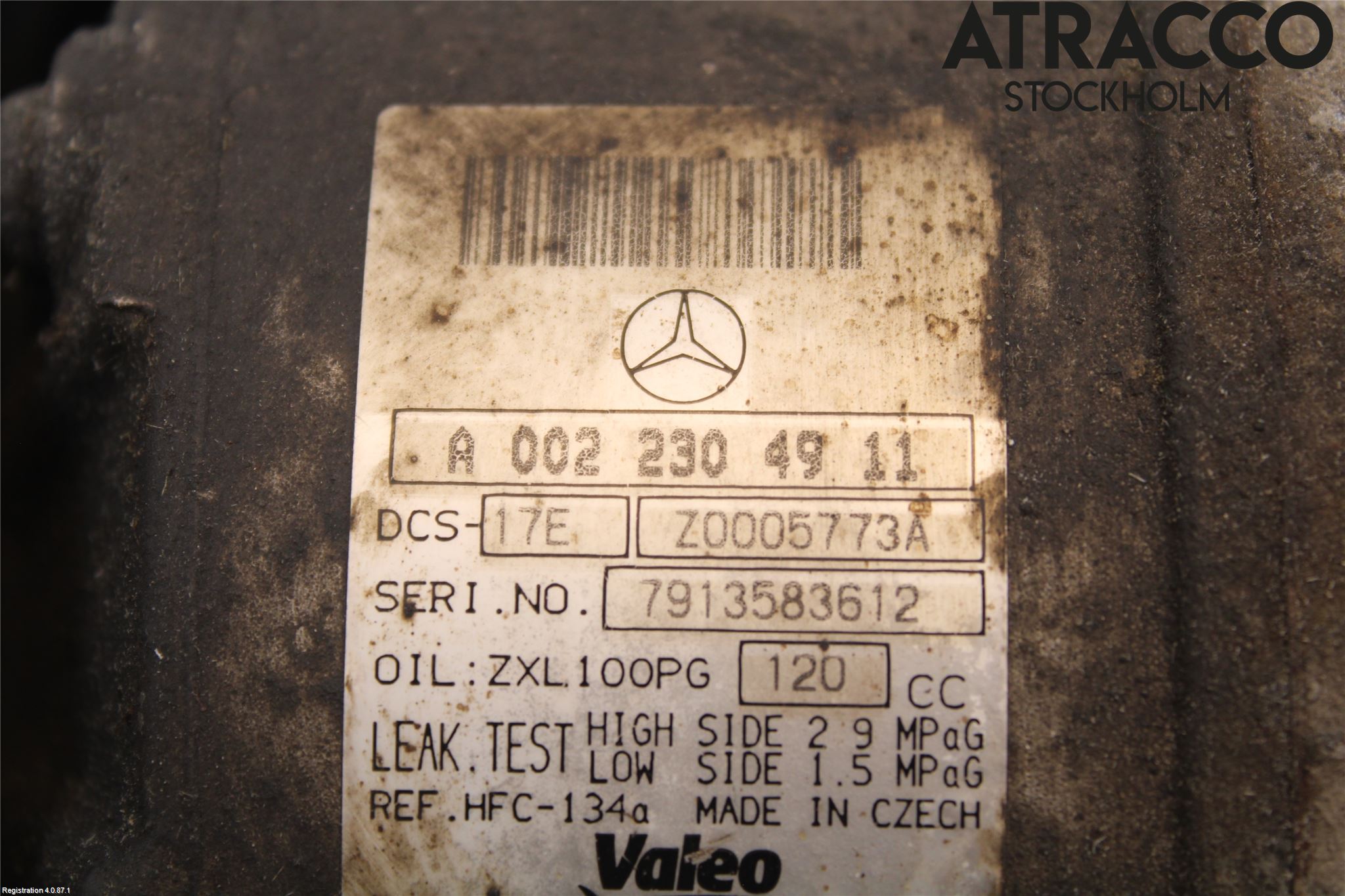 Mercedes-Benz MB C-KLASS (W204) 07-15 Varme Ac Kompressor