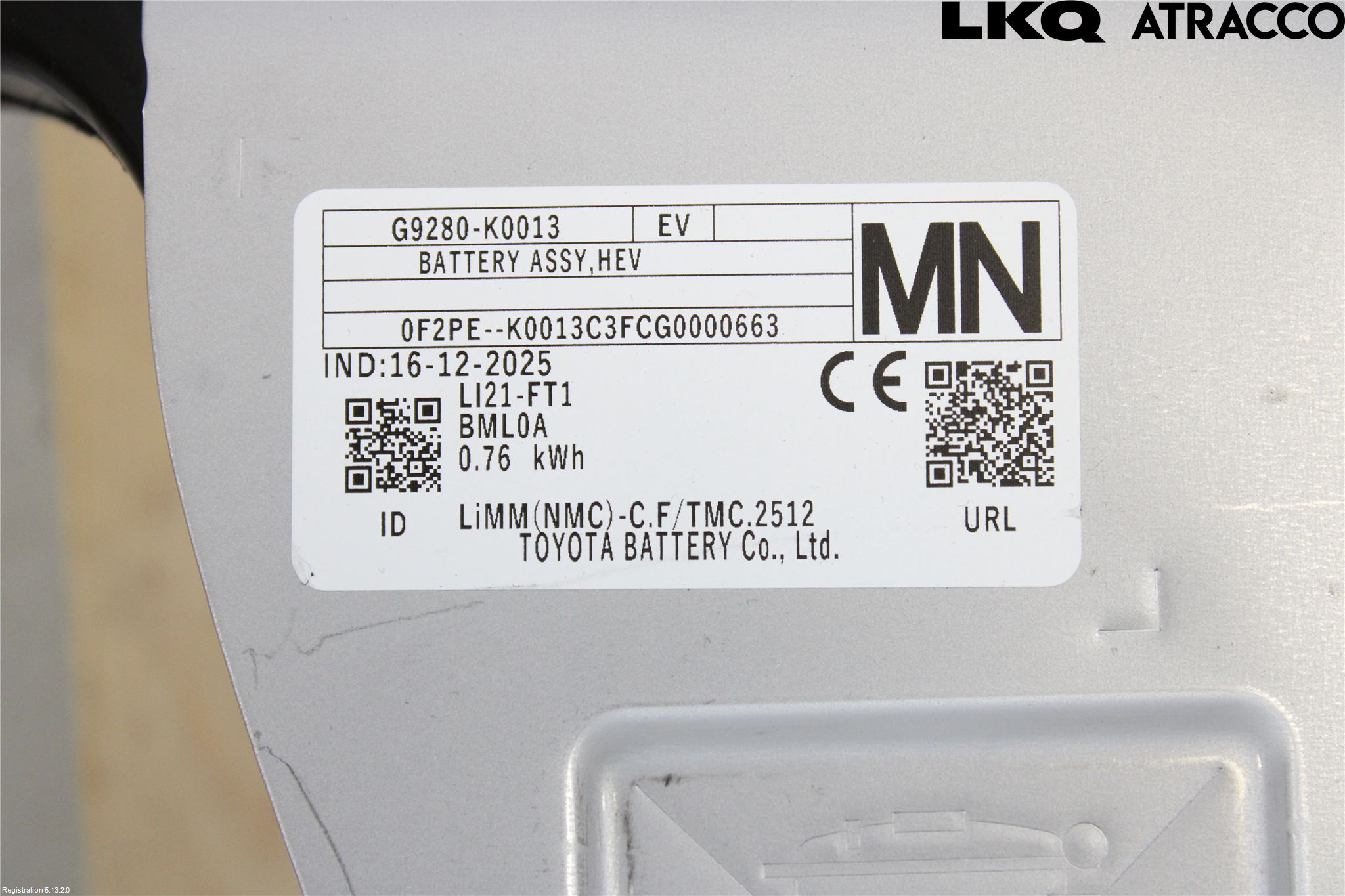 Toyota YARIS XP21 20- Hybrid Batteri