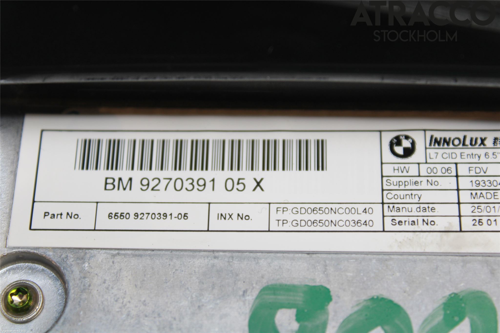 BMW 1 F20/F21 11-19 Multifunktionsdisplay