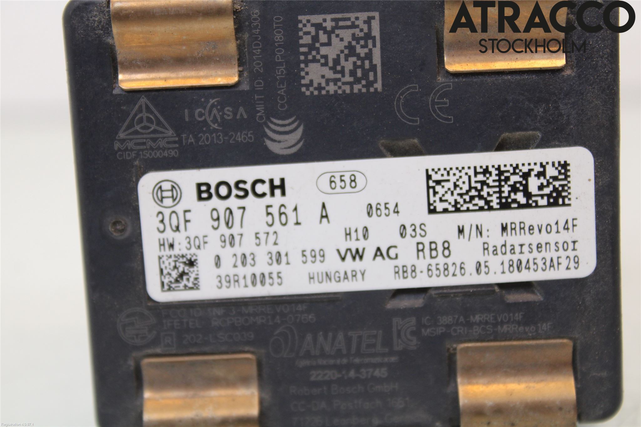 Volkswagen VW GOLF / E-GOLF VII 13-20 Sensor Fartsbegrensning