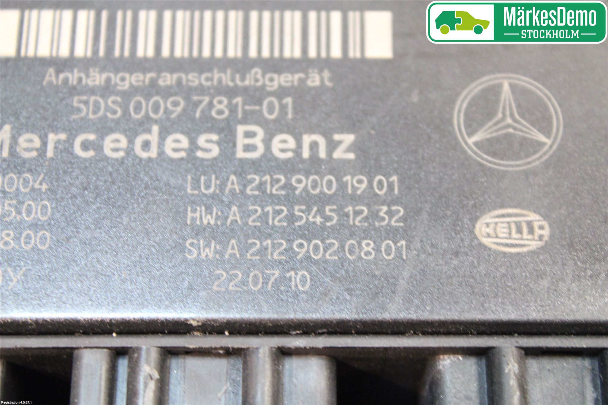 Mercedes-Benz MB E-KLASS (W212) 09-16 Styreenhet Tilhengerfeste