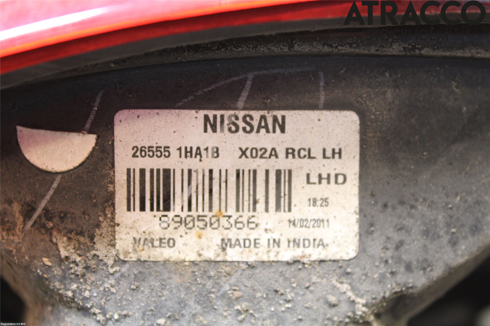 Nissan MICRA 11-16 Baklykt Venstre