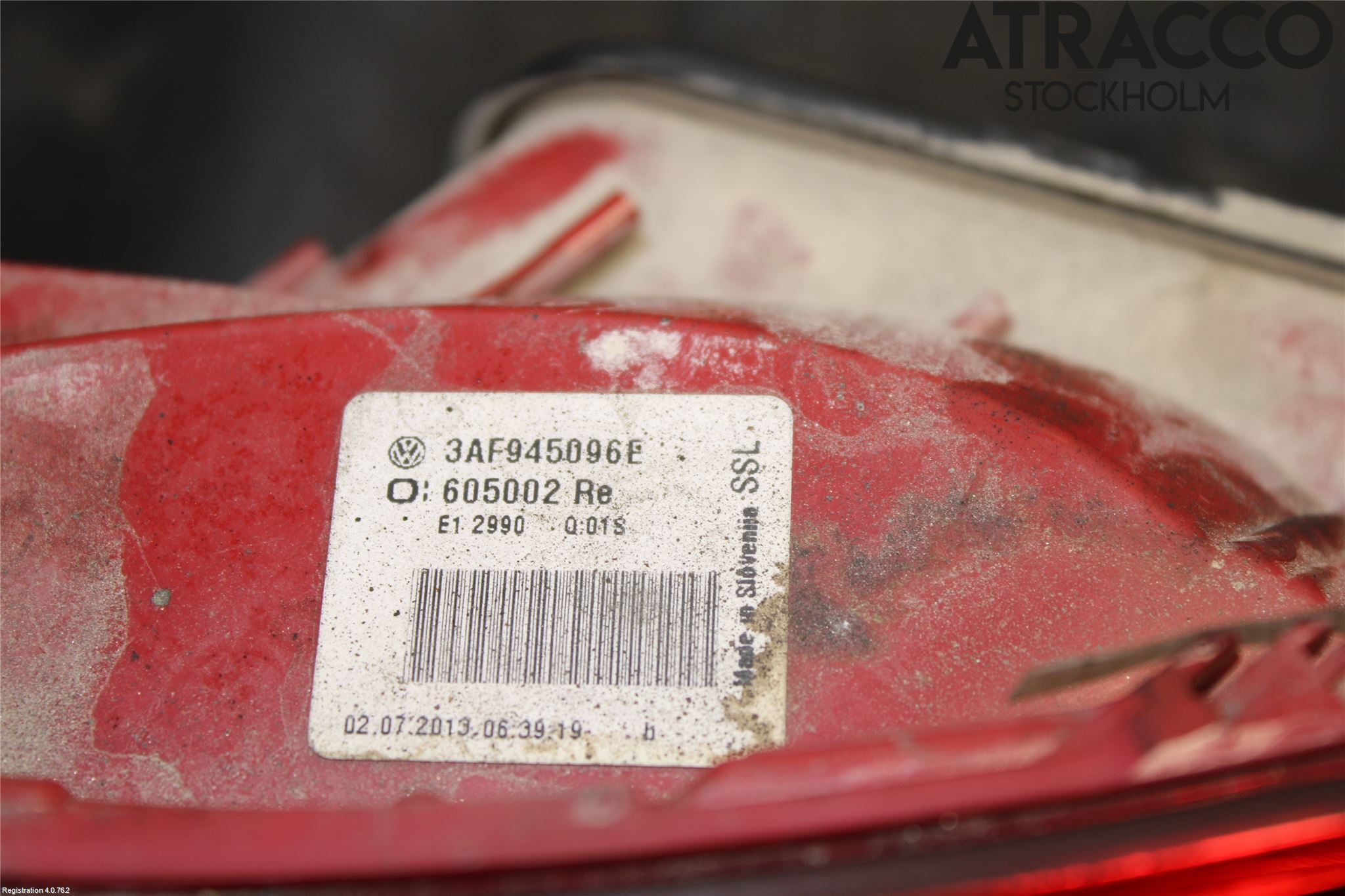 Volkswagen VW PASSAT 11-14 Baklykt Høyre