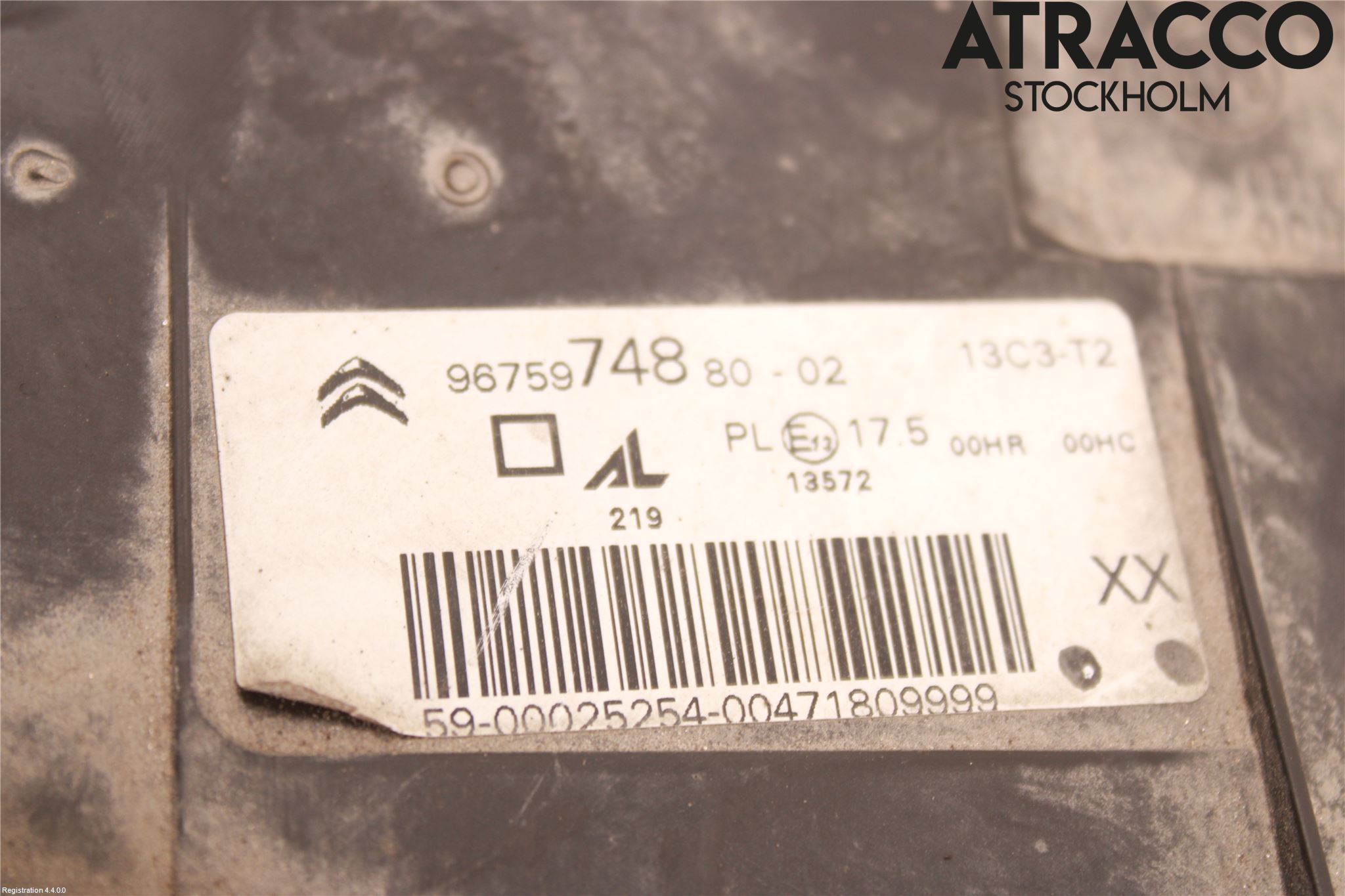 Citroen C4 PICASSO 14-18 Frontlykt Høyre