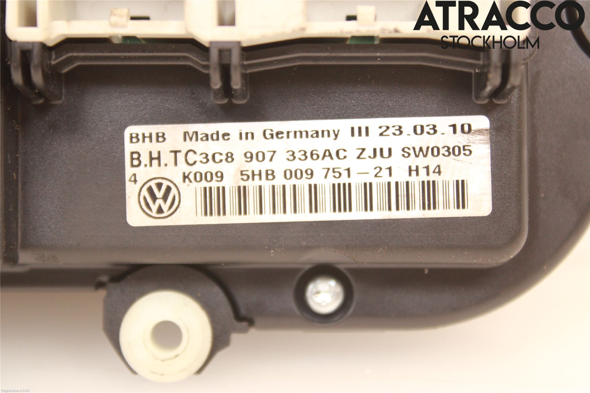 Volkswagen VW GOLF VI 09-13 Varme Ac Betjening-Display