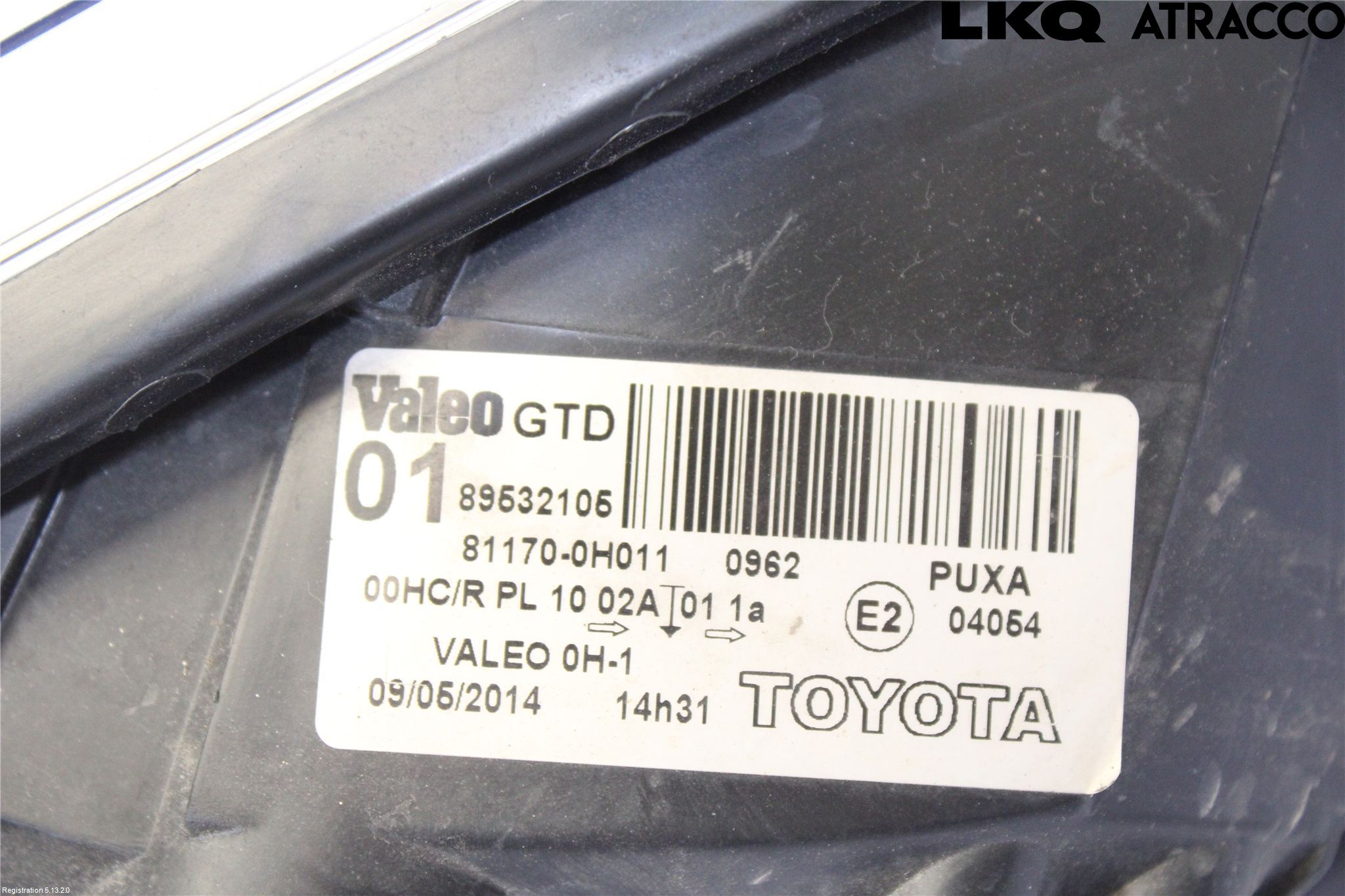 Toyota AYGO 06-14 Frontlykt Venstre