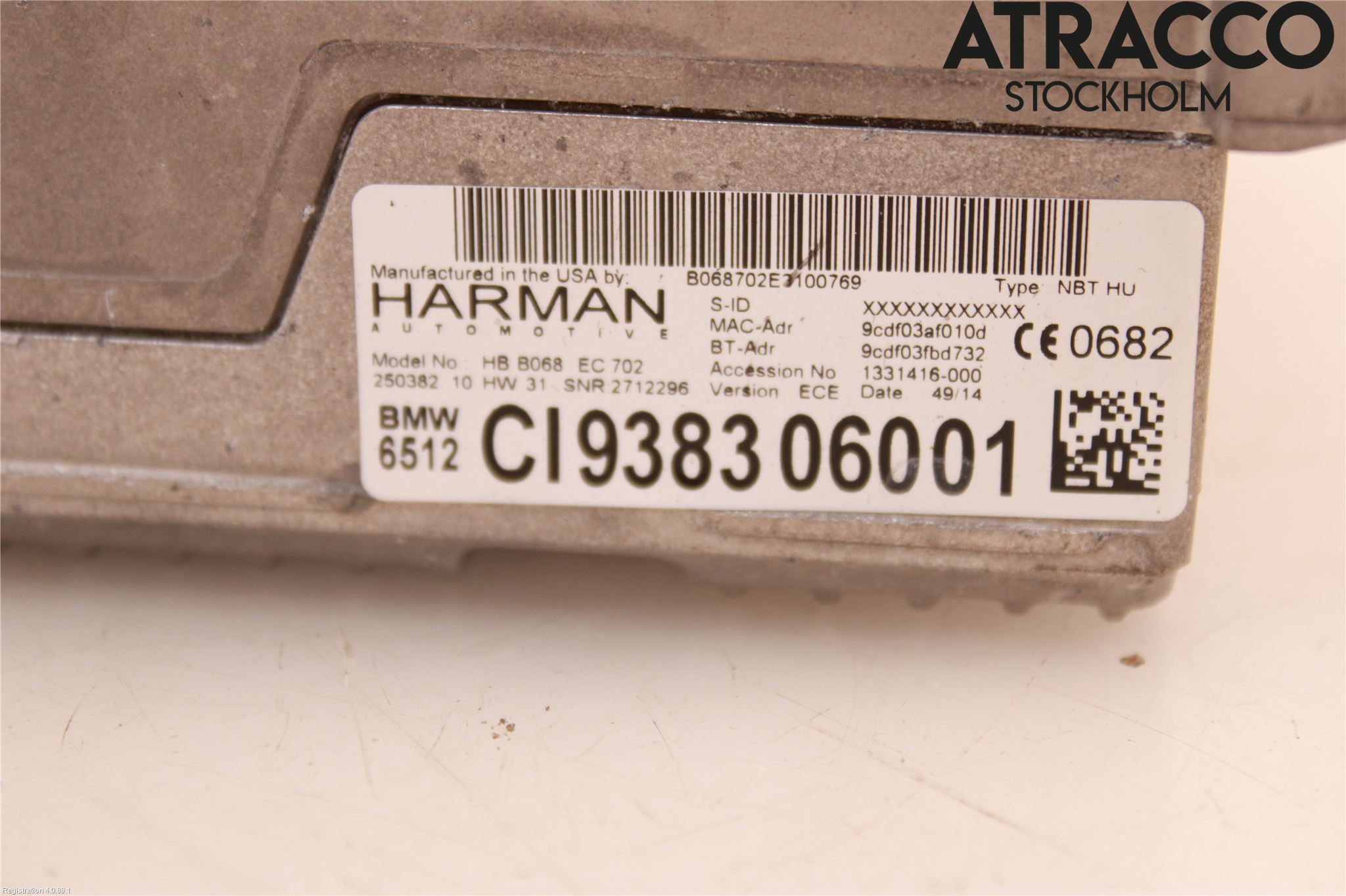 BMW X5 F15 13-18 Stereo Radio Med Cd