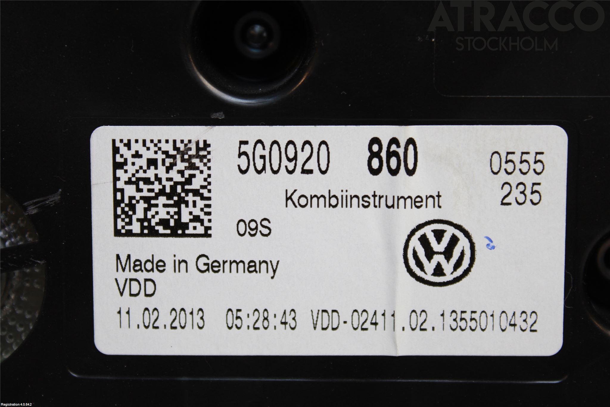 Volkswagen VW GOLF / E-GOLF VII 13-20 Instr Kombinert