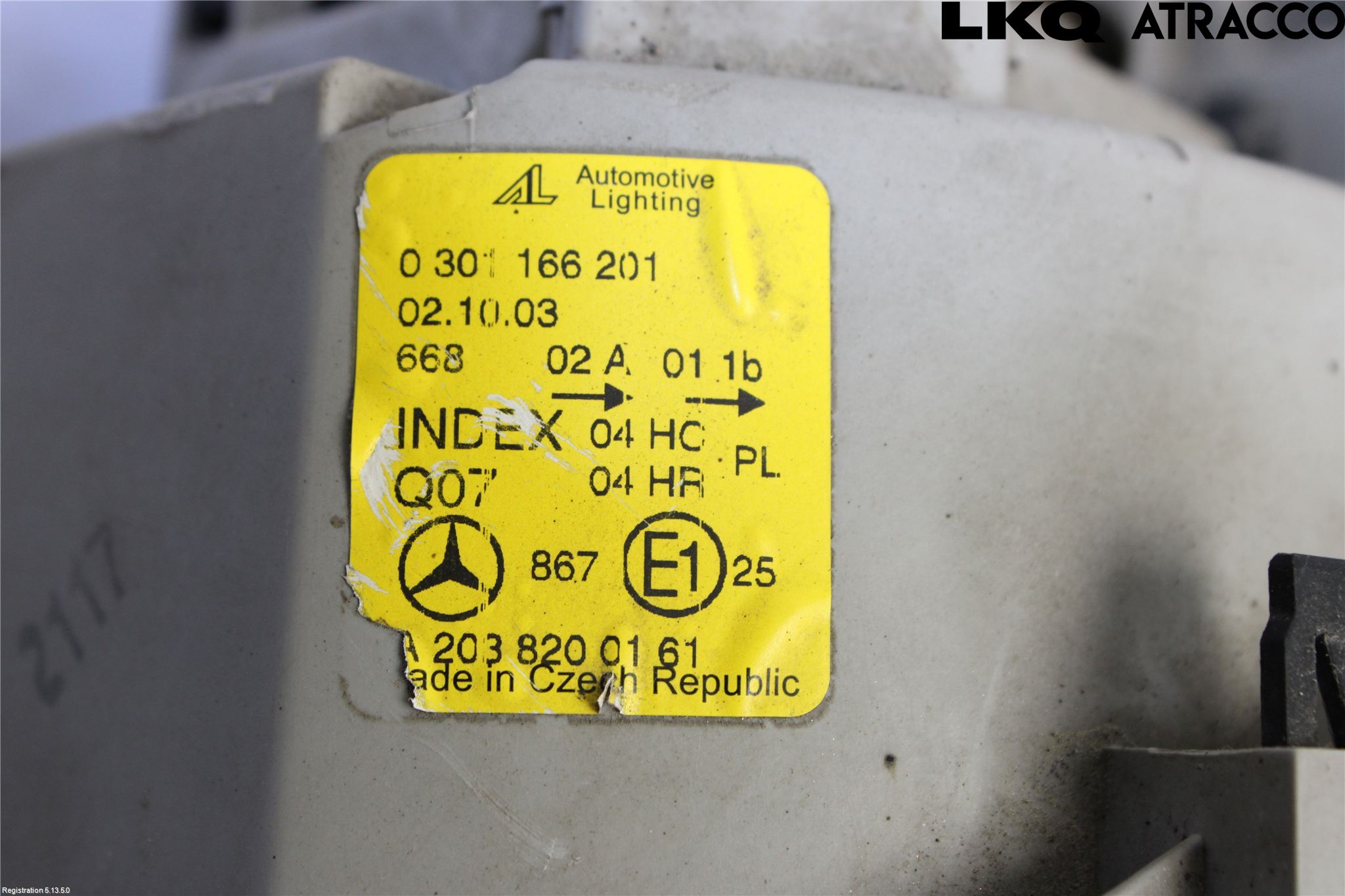Mercedes-Benz MB C (203) 00-07 Frontlykt Venstre