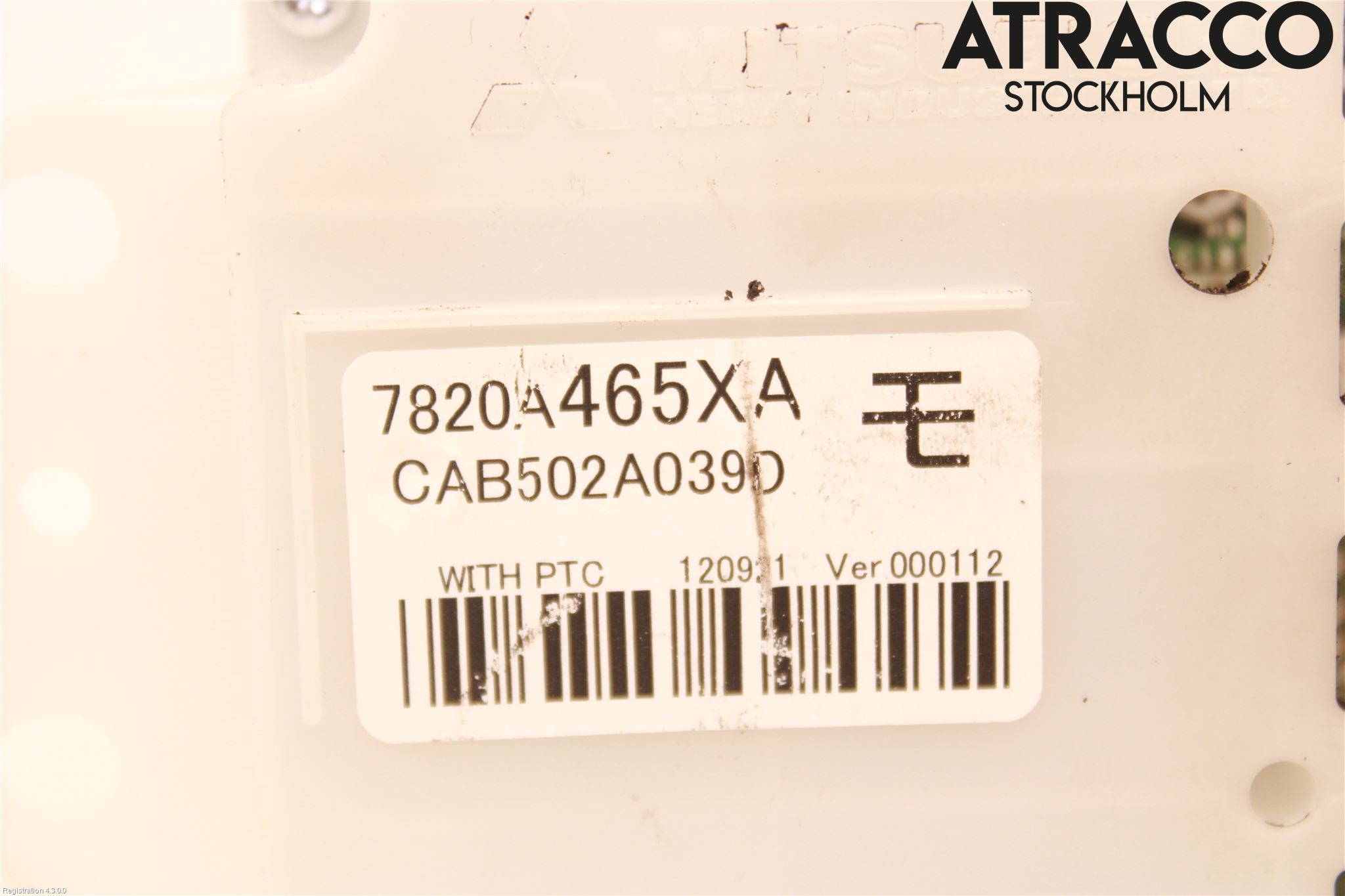 Mitsubishi OUTLANDER 13-21 Varme Ac Betjening-Display