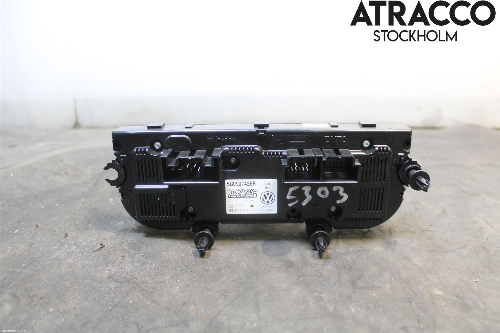 Volkswagen VW GOLF / E-GOLF VII 13-20 Varme Ac Betjening-Display