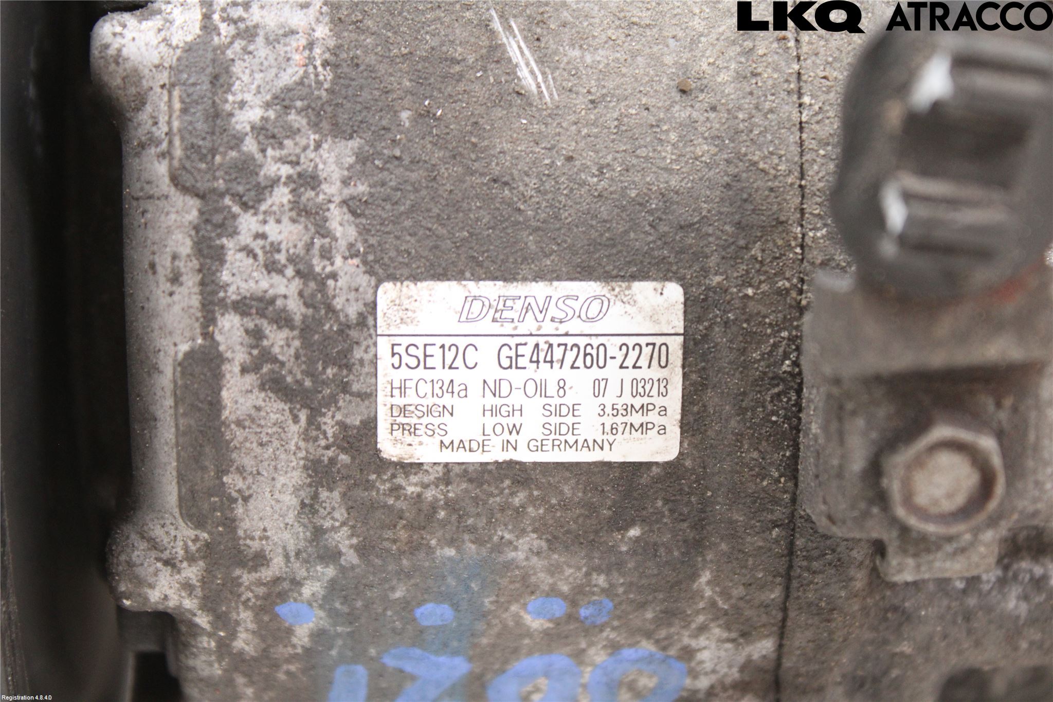 Toyota AVENSIS 07-08 Varme Ac Kompressor