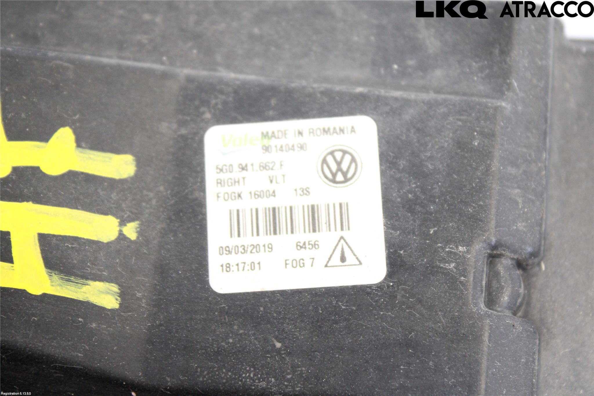 Volkswagen VW GOLF / E-GOLF VII 13-20 Frontlykt-Kurve-Tåkelys
