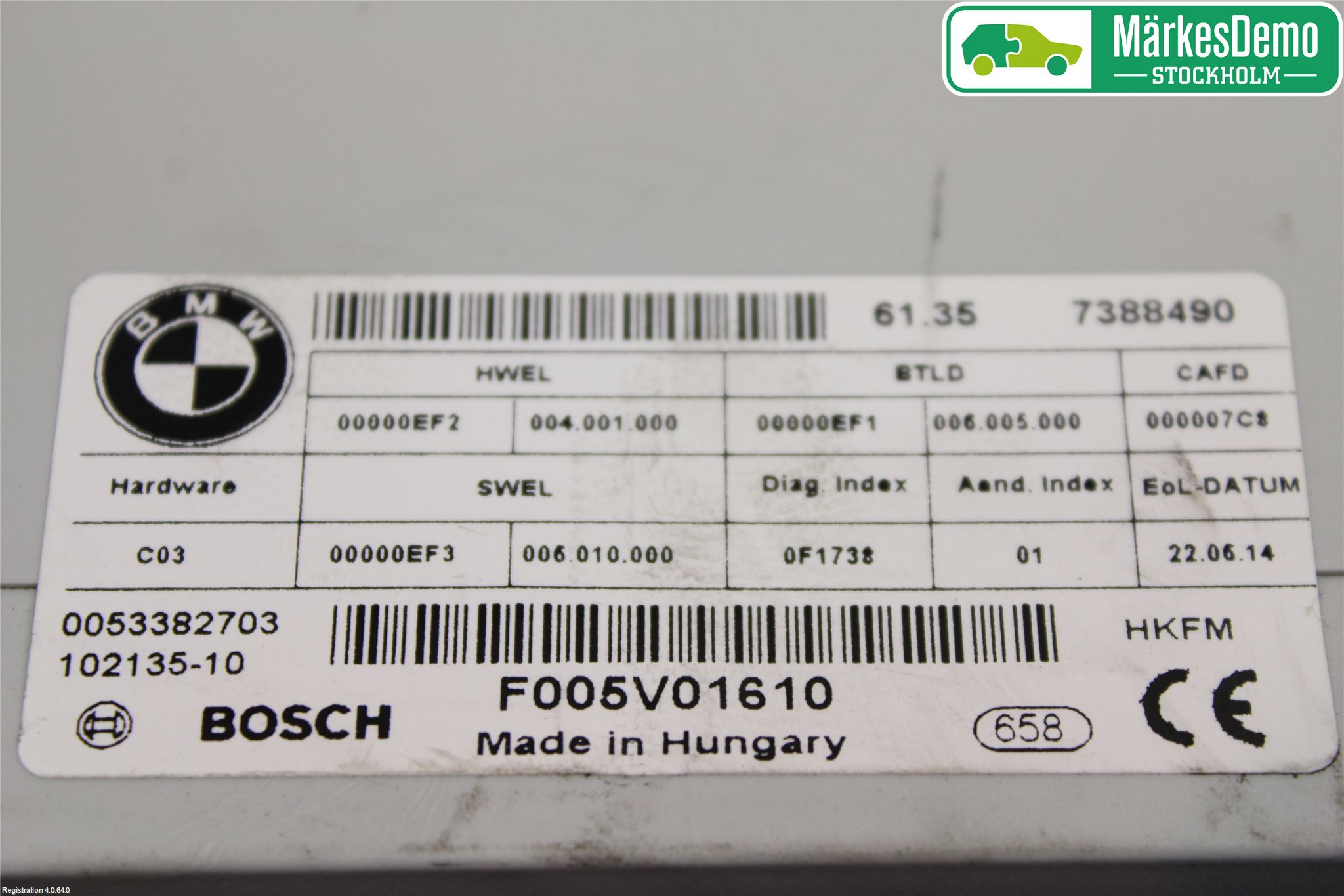 BMW 4 F32/F33/F82/F83 13-20 Styreenhet Bakluke